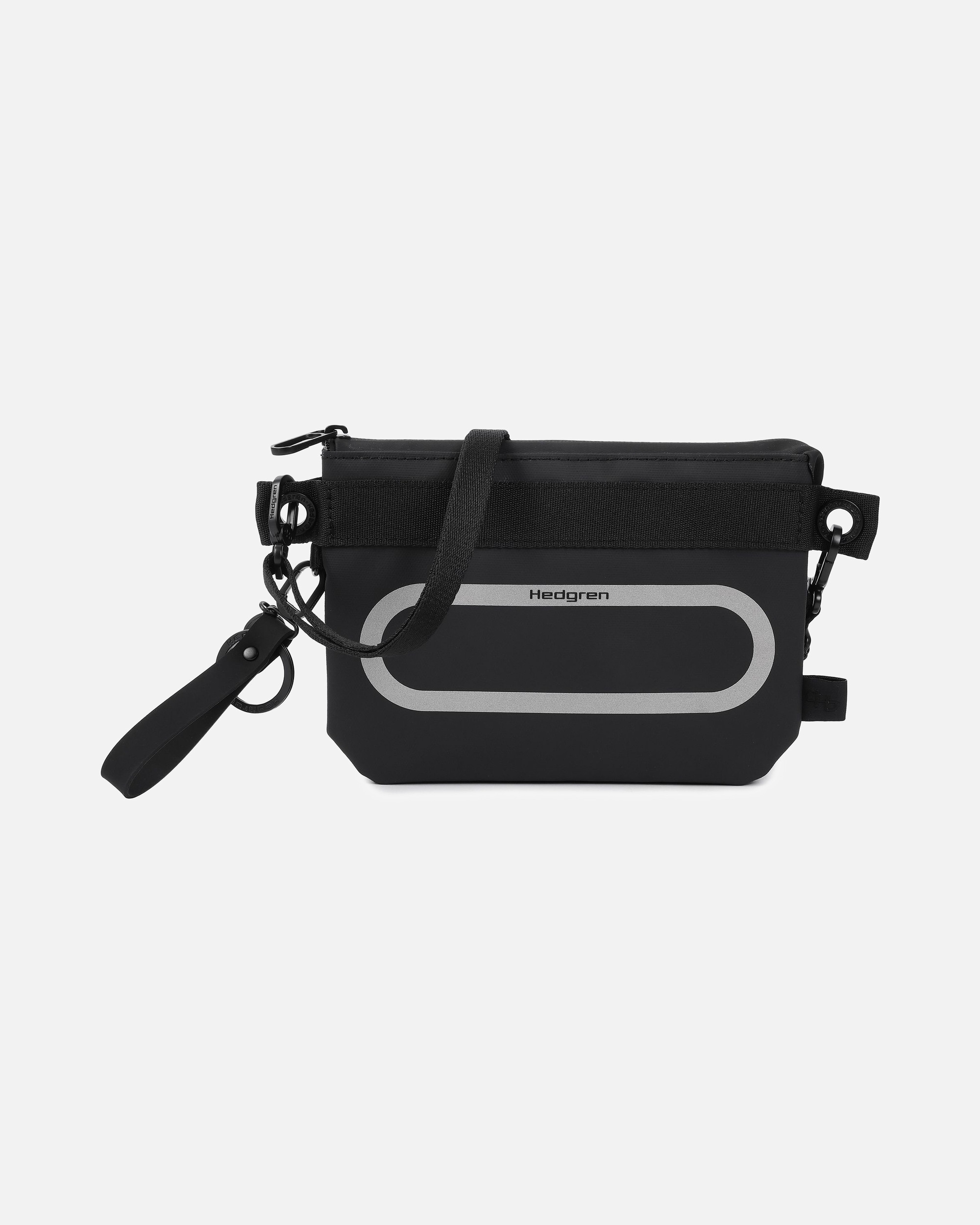 Clutch für Männlich Hedgren Uni Umhängetasche coated black
