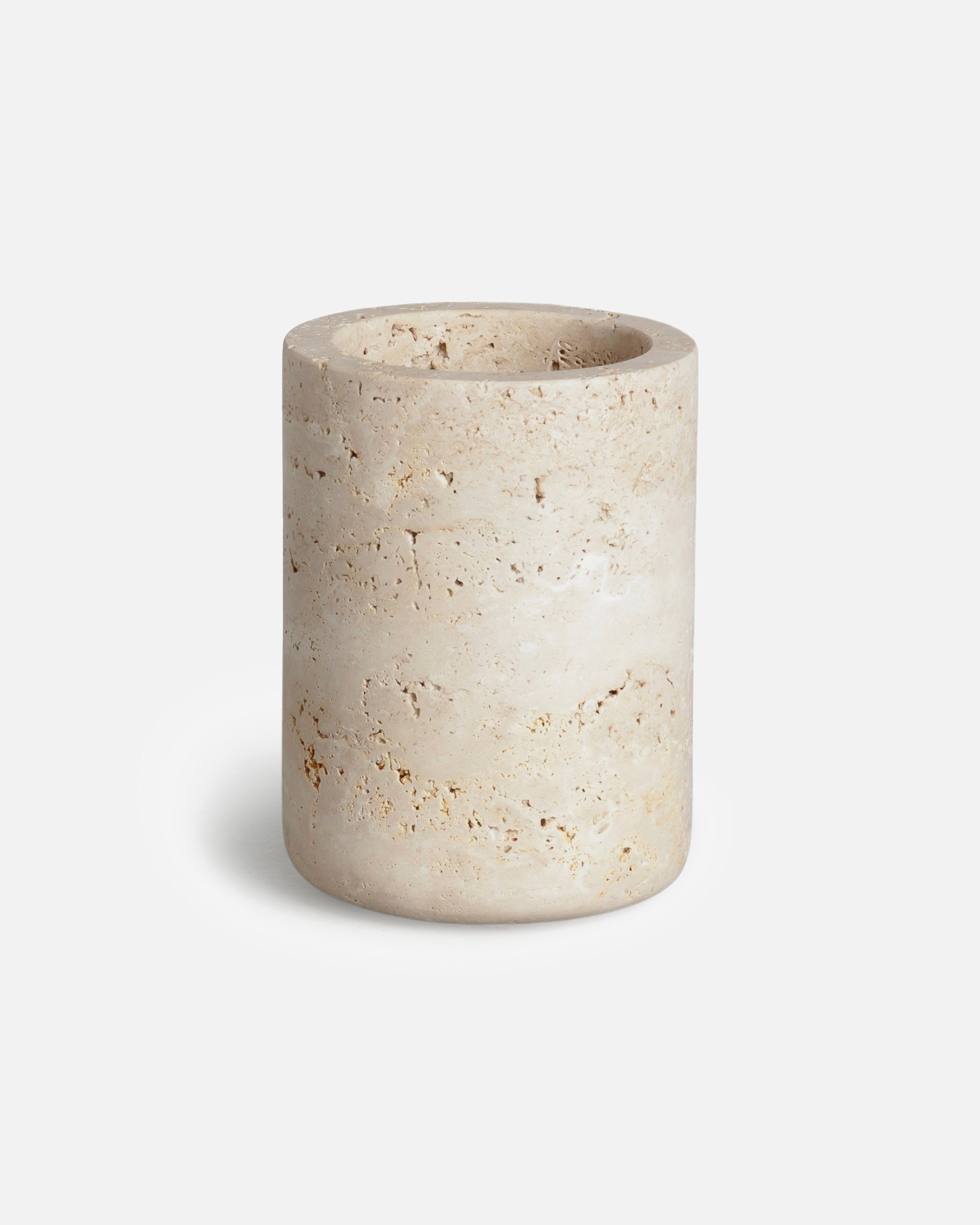 Becher für Unisex Möve Zahnbürstenhalter Travertine Grace Ø 8 x 10 , Travertin Ø 8 x 10