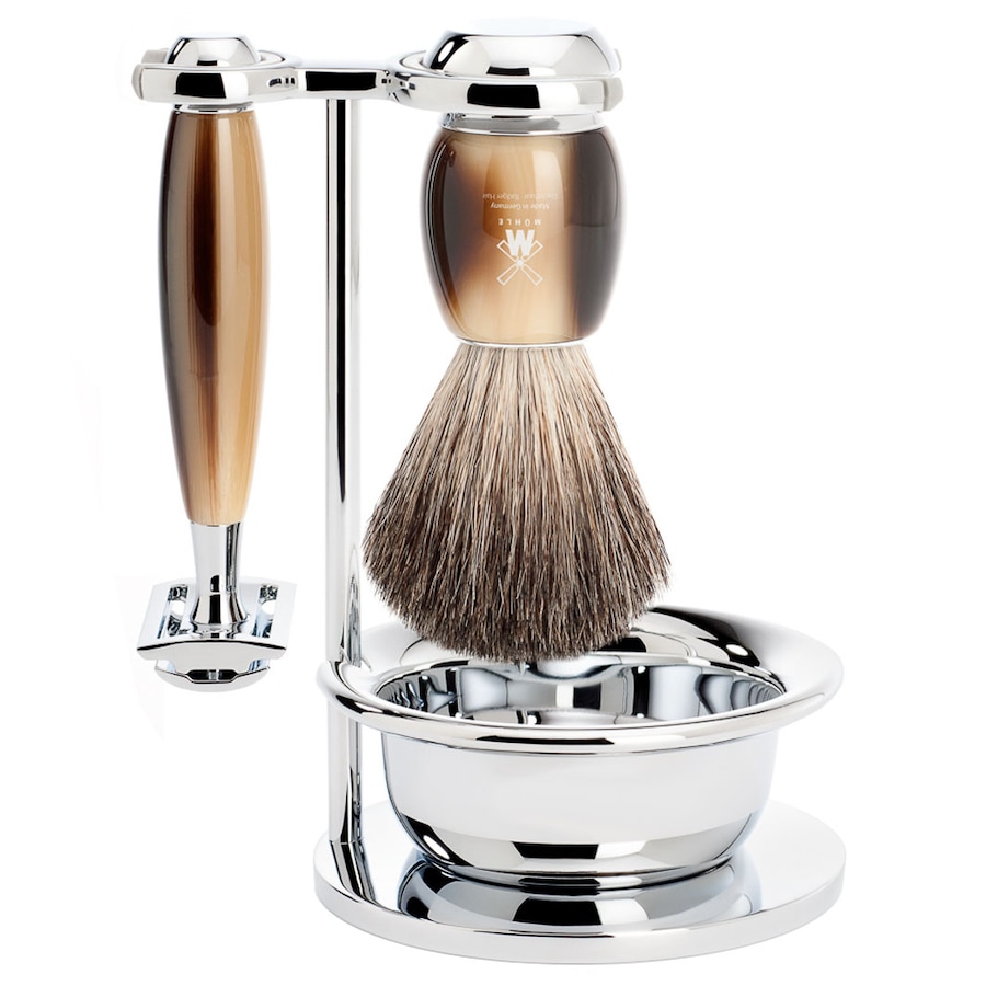 Mühle VIVO - 4-tlg. Rasierset Edelharz hornfarben Herren