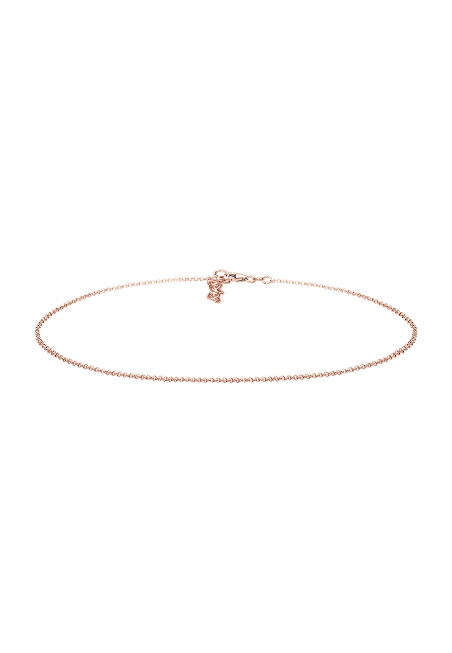 Elli Basic Erbskette Choker 925 Sterling Silber rosefarben Damen
