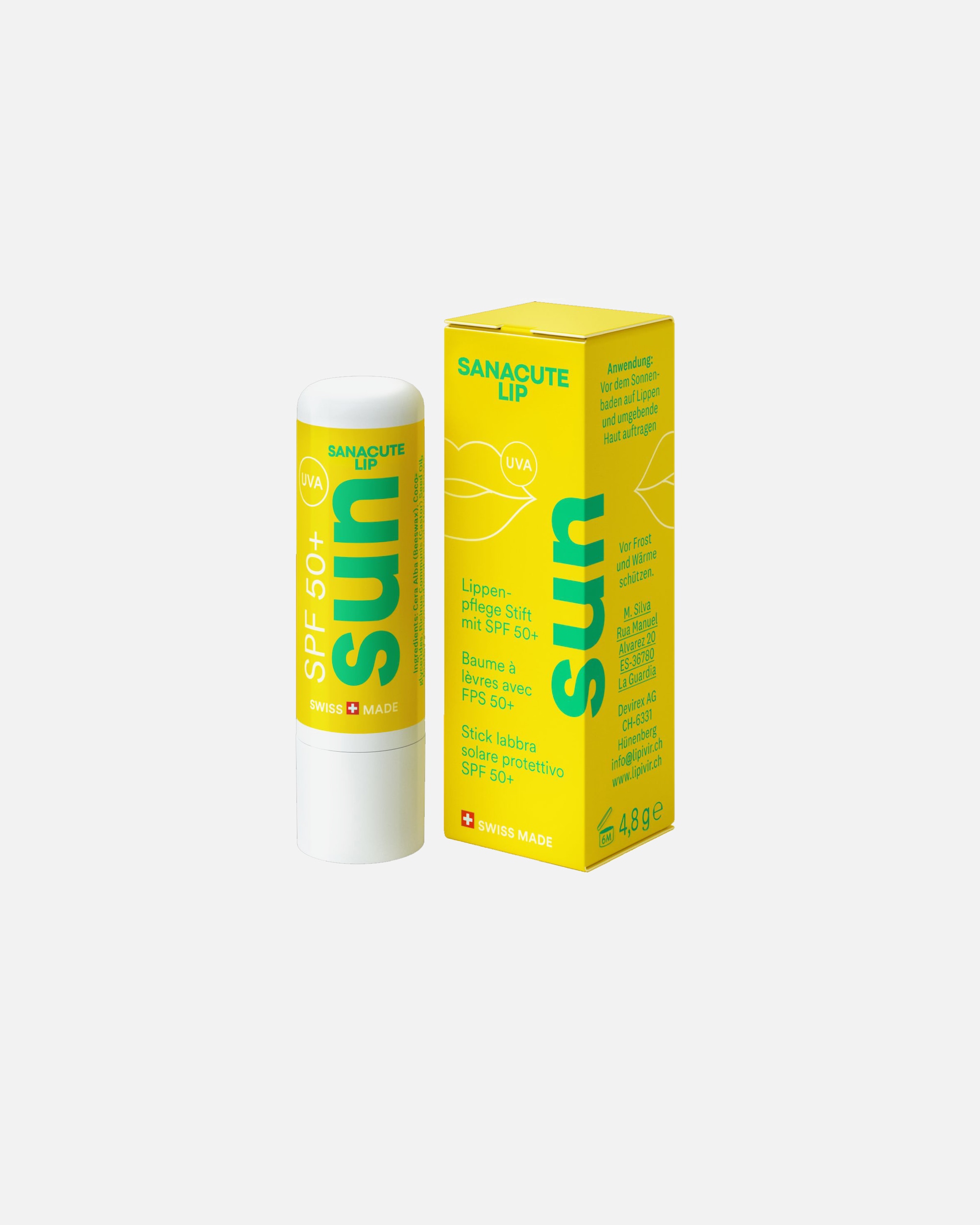 Lippenbalsam für Unisex SANACUTE Default Brand Line SANACUTE LIP sun gelb vergoldet