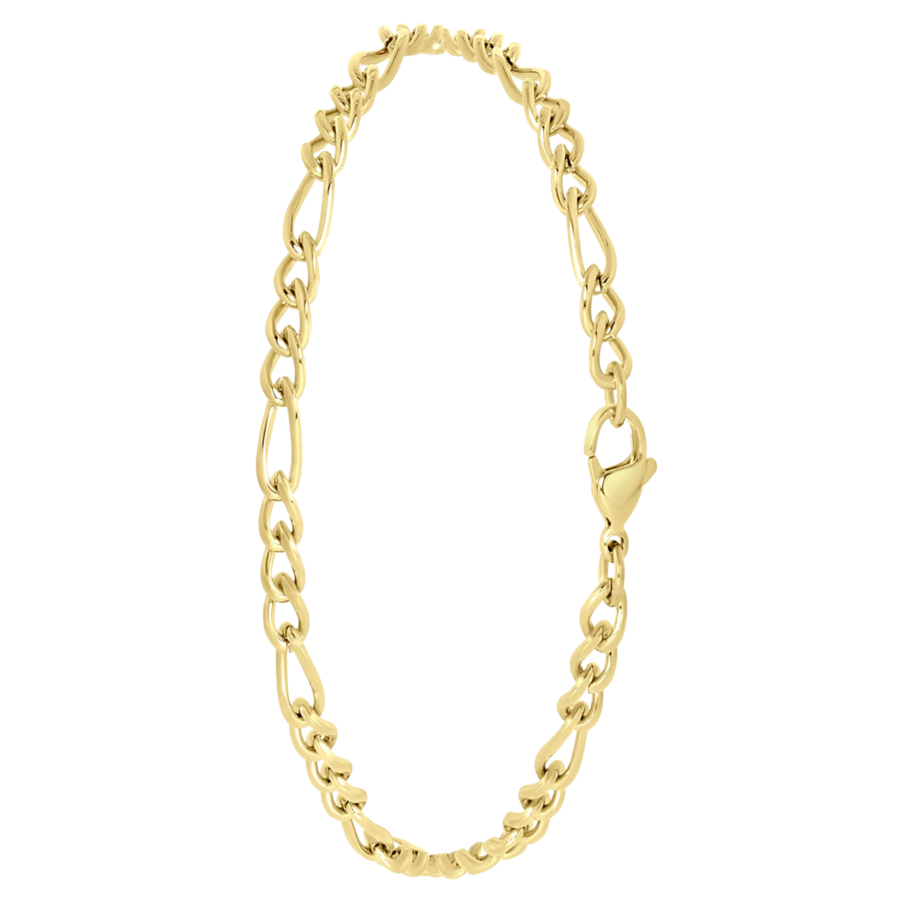 Lucardi Armband Stahl goldfarbig 21.0mm Damen