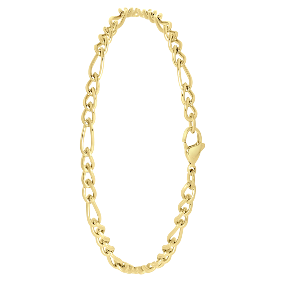 Lucardi Armband Stahl goldfarbig 19.0mm Damen