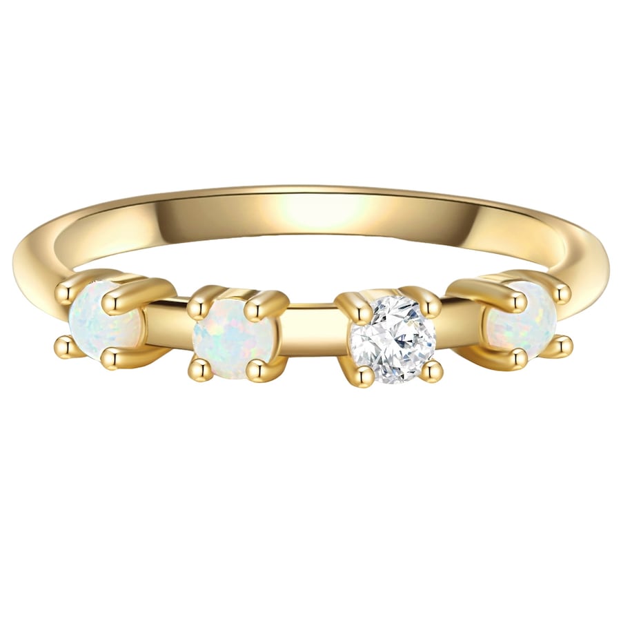 Glanzstücke München Ring Sterling Silber Zirkonia in Gelbgold 52 Damen