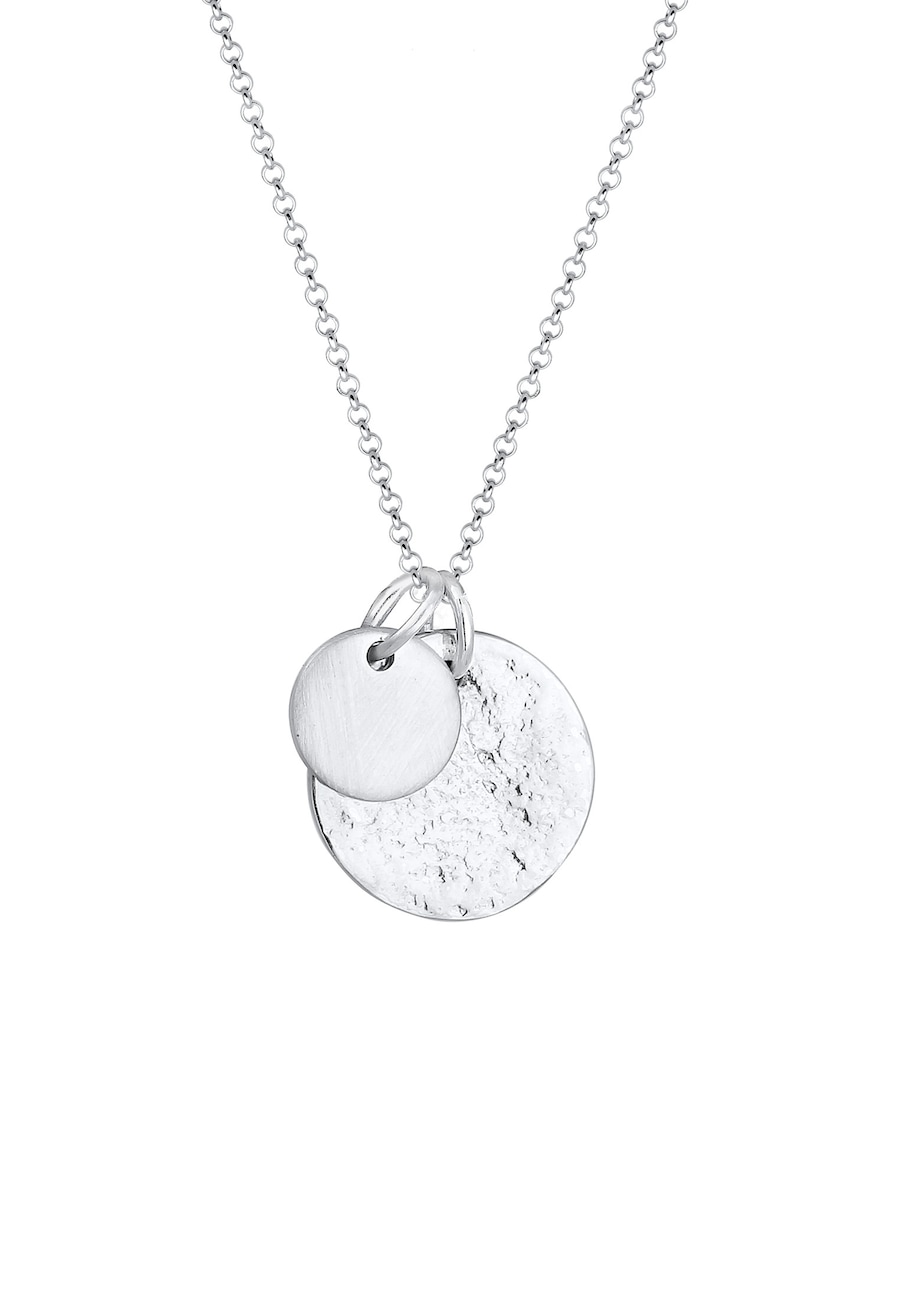 Elli Plättchen Münzen Geo-Organic Look 925 Silber 45 Damen