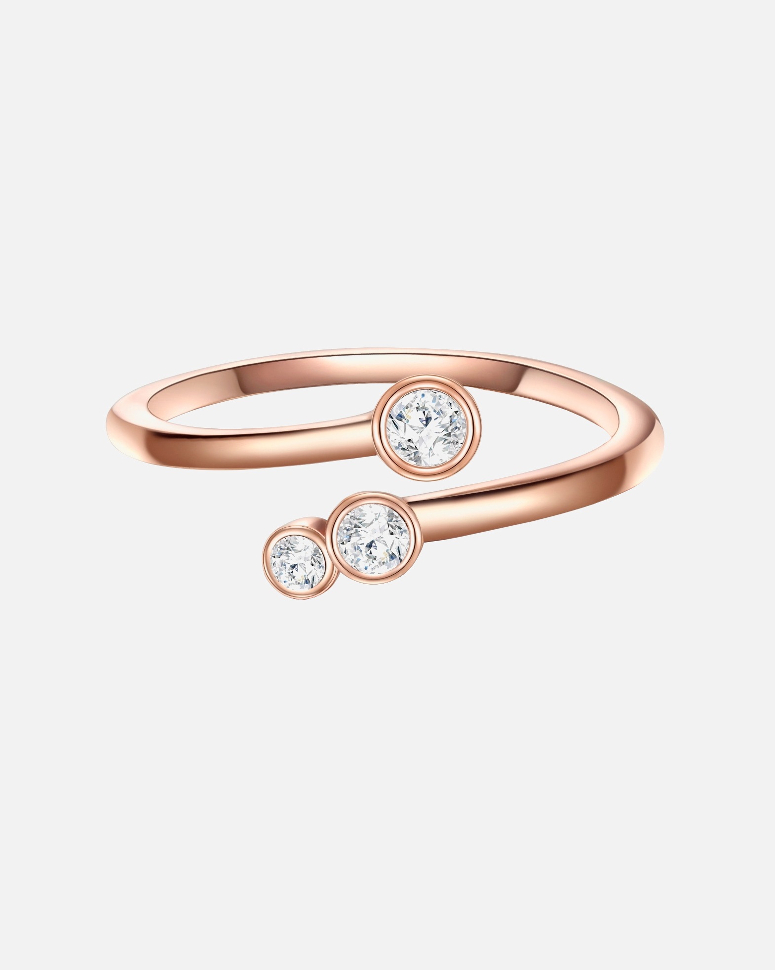 Ring für Weiblich Glanzstücke München Ring Sterling Silber Zirkonia in Gelbgold 54