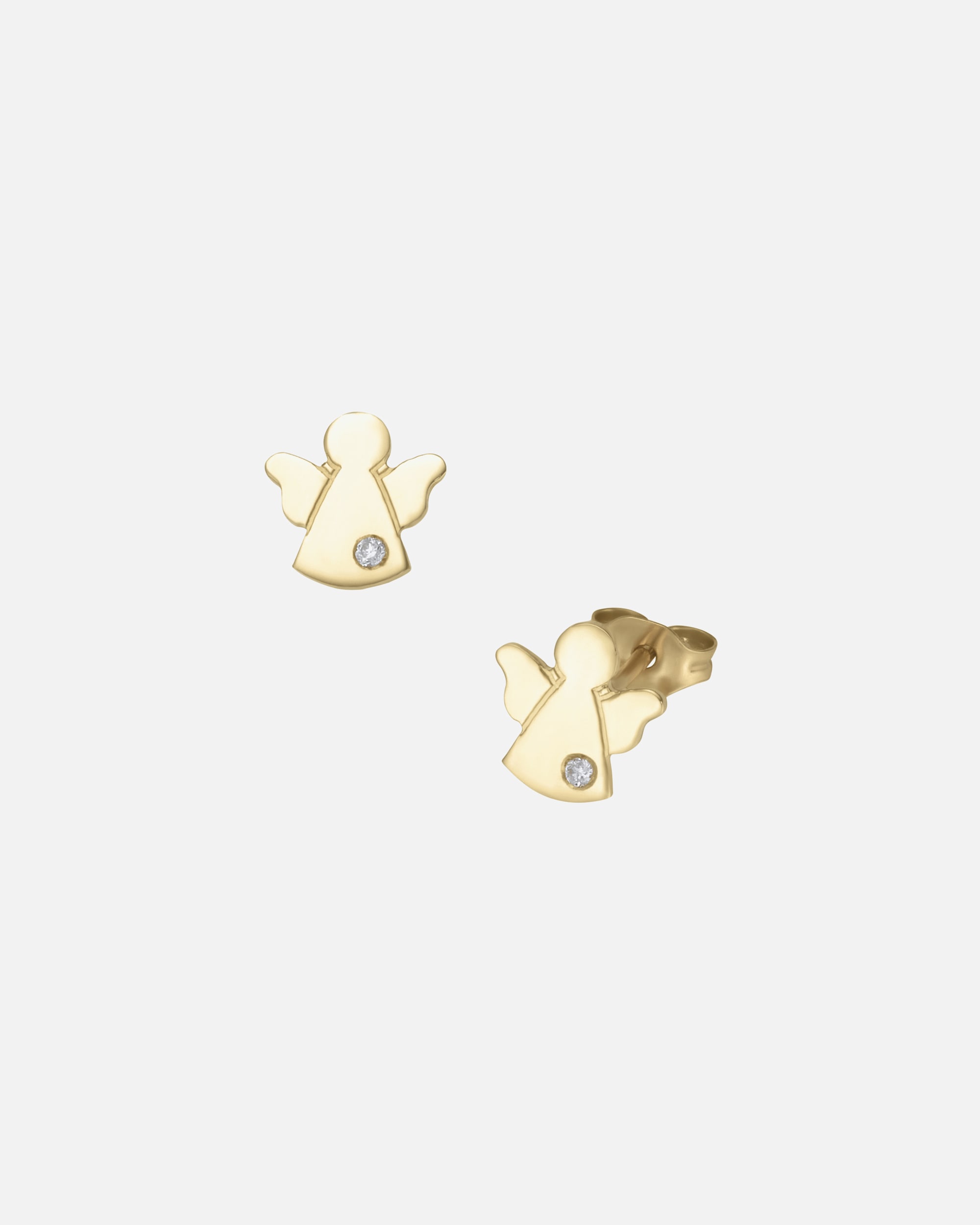 Ohrringe für Unisex Luigi Merano Ohrstecker Engelform mit Brillanten, Gold 585 Onesize