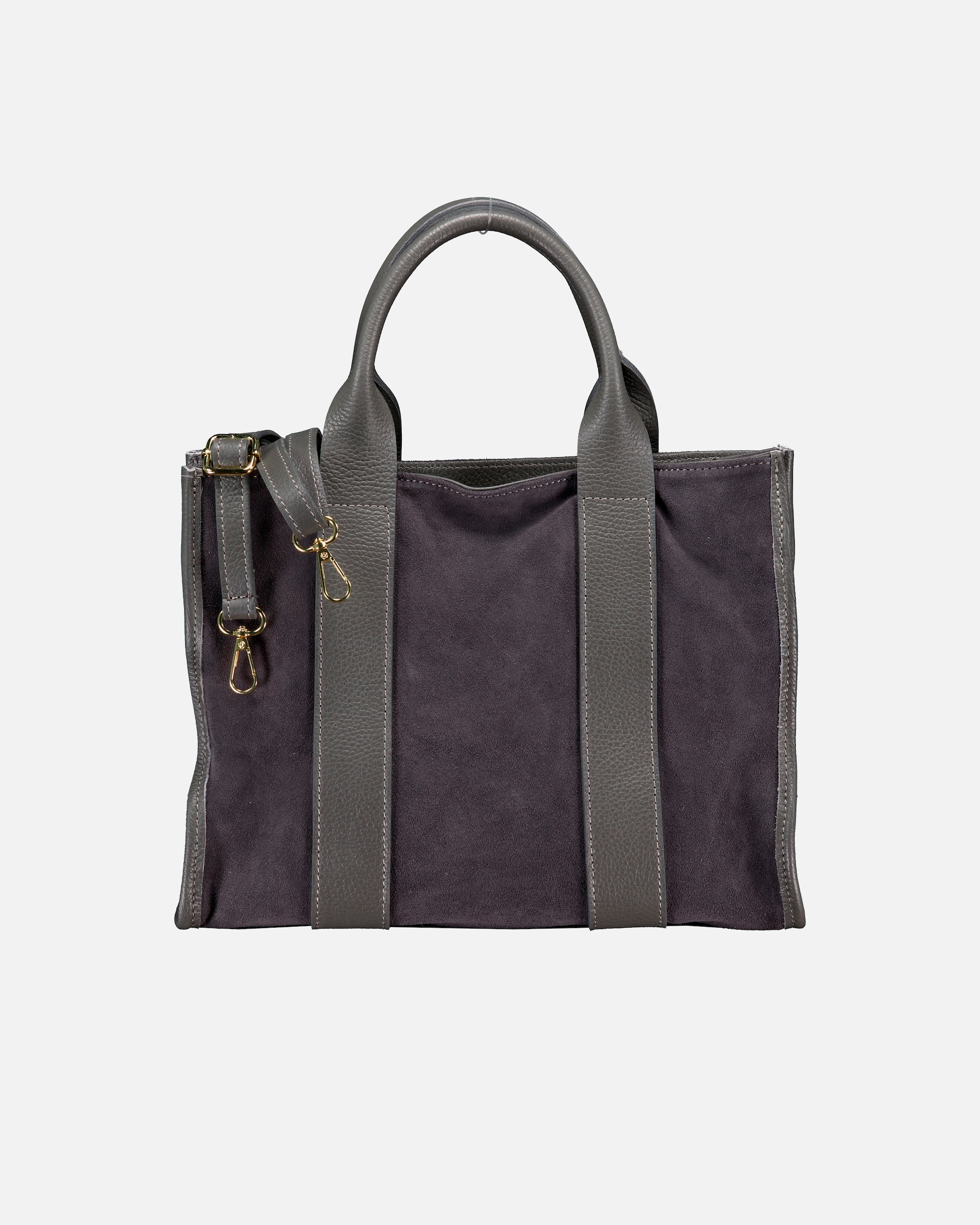 Handtasche für Weiblich Hausfelder Manufaktur Handtasche Velours Grau