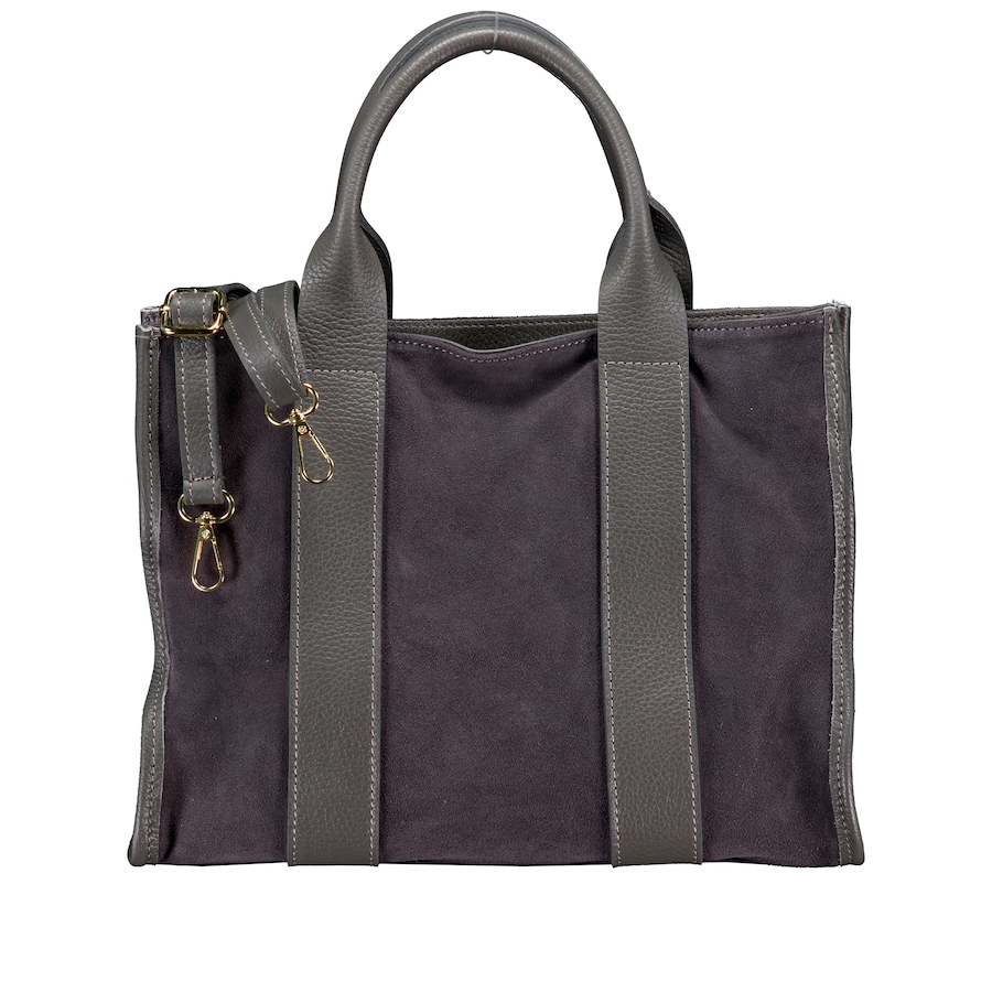 Hausfelder Manufaktur Handtasche Velours Grau Damen