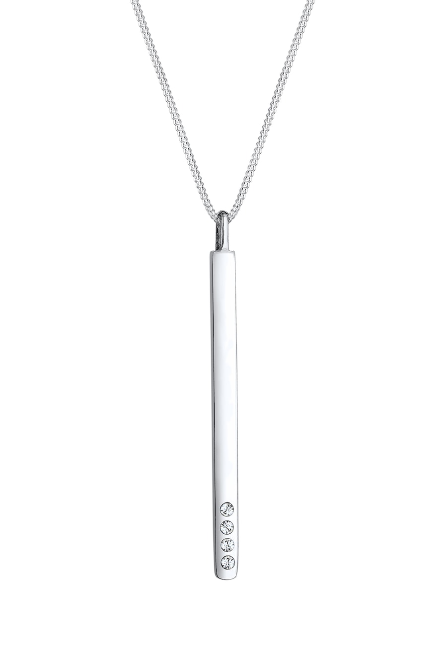 Elli Y-Kette Geo 925 Silber, mit Kristallen von Swarovski silberfarben Damen