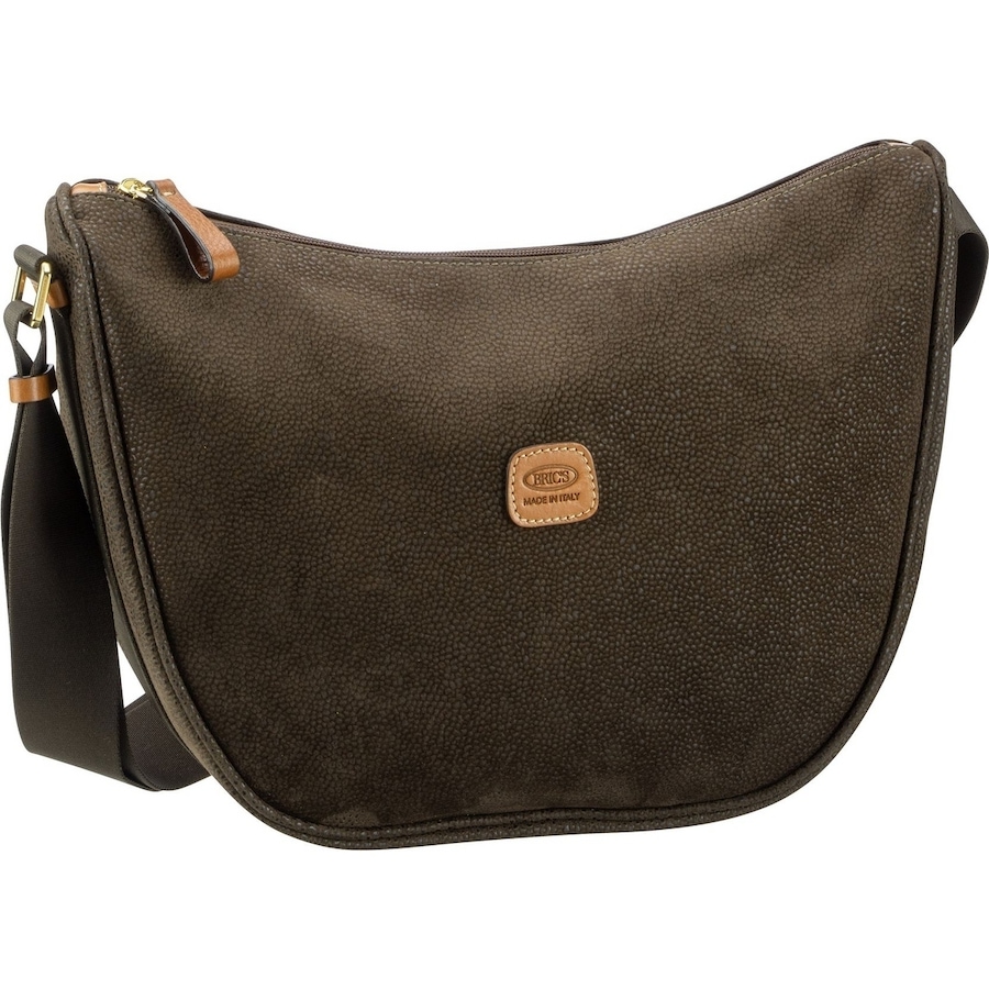 Bric's Umhängetasche Life Half-Moon Bag Luna Oliva Grau Damen