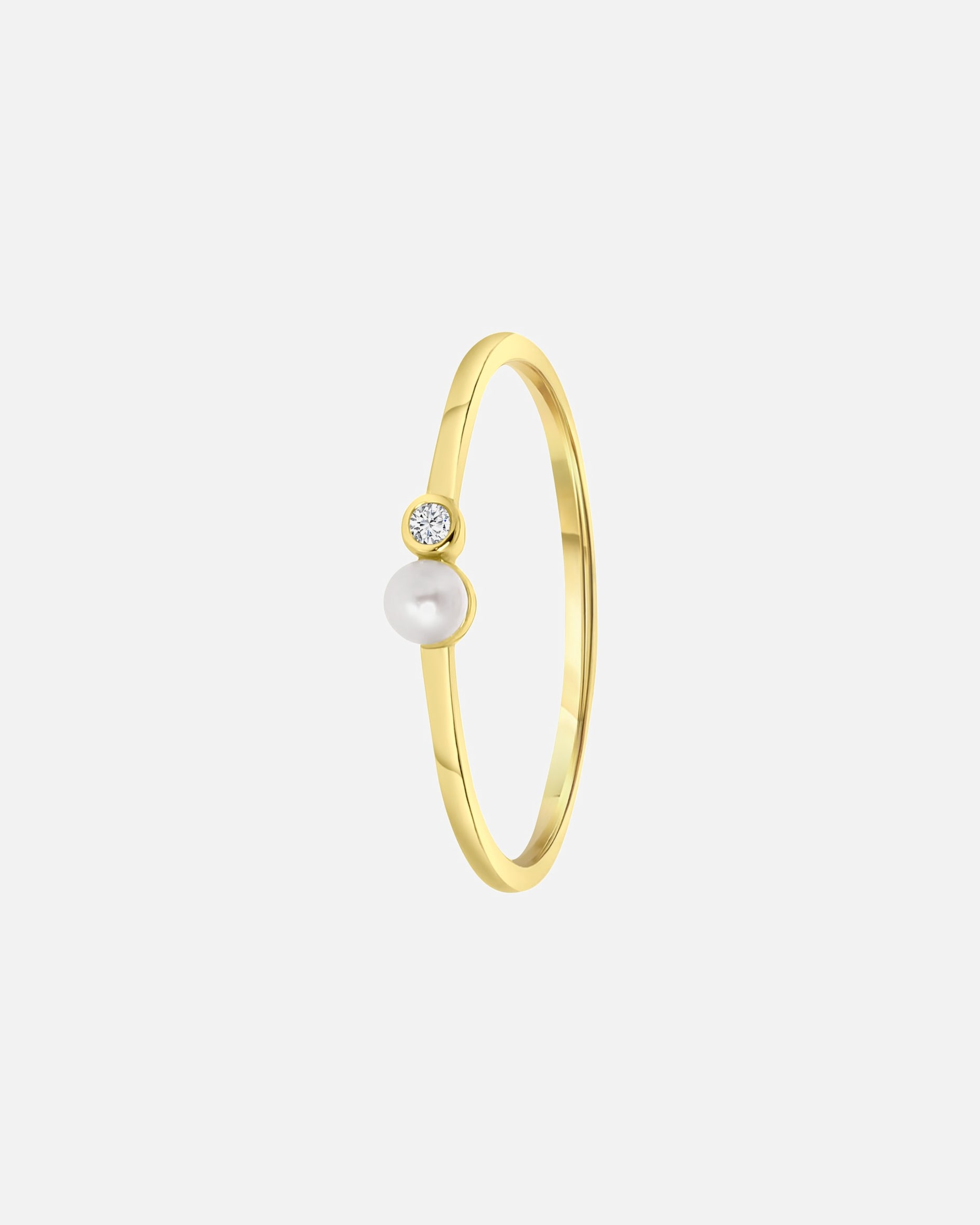 Ring für Weiblich Lucardi Ringe 925 Silber - goldfarbig 52mm