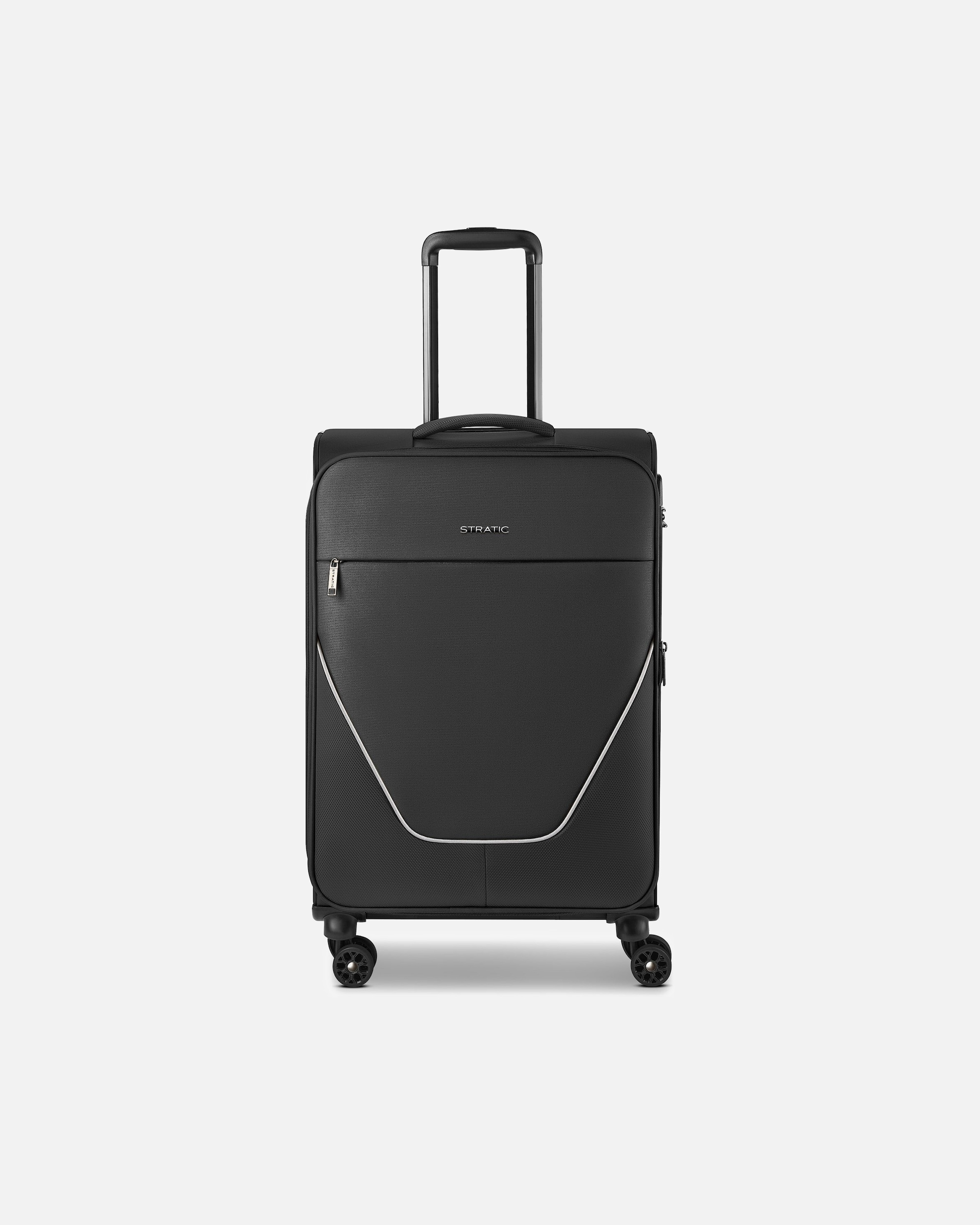 Koffer für Männlich Stratic taska 4 Rollen Trolley M 65 cm mit Dehnfalte anthracite