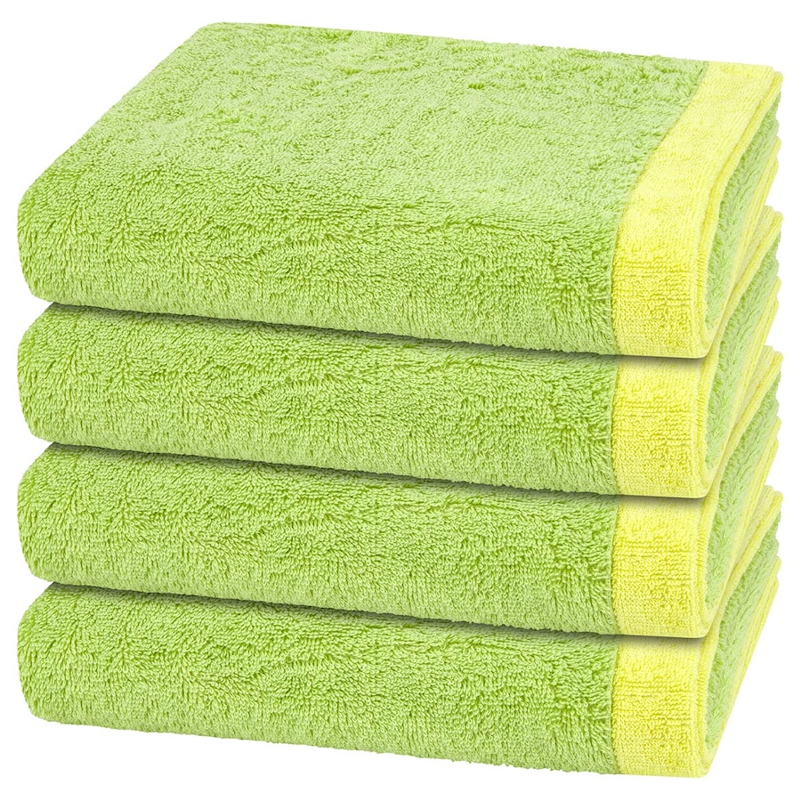 Cawö Handtuch-Set Lifestyle Splash (4er Set) Pistazie / lemon Grün