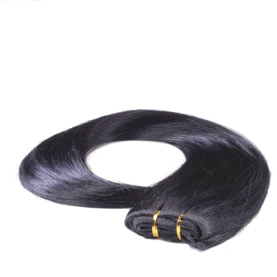 hair2heart Tresse Extensions Echthaar #2/0 Schwarz 100g 70cm 1 kg Damen