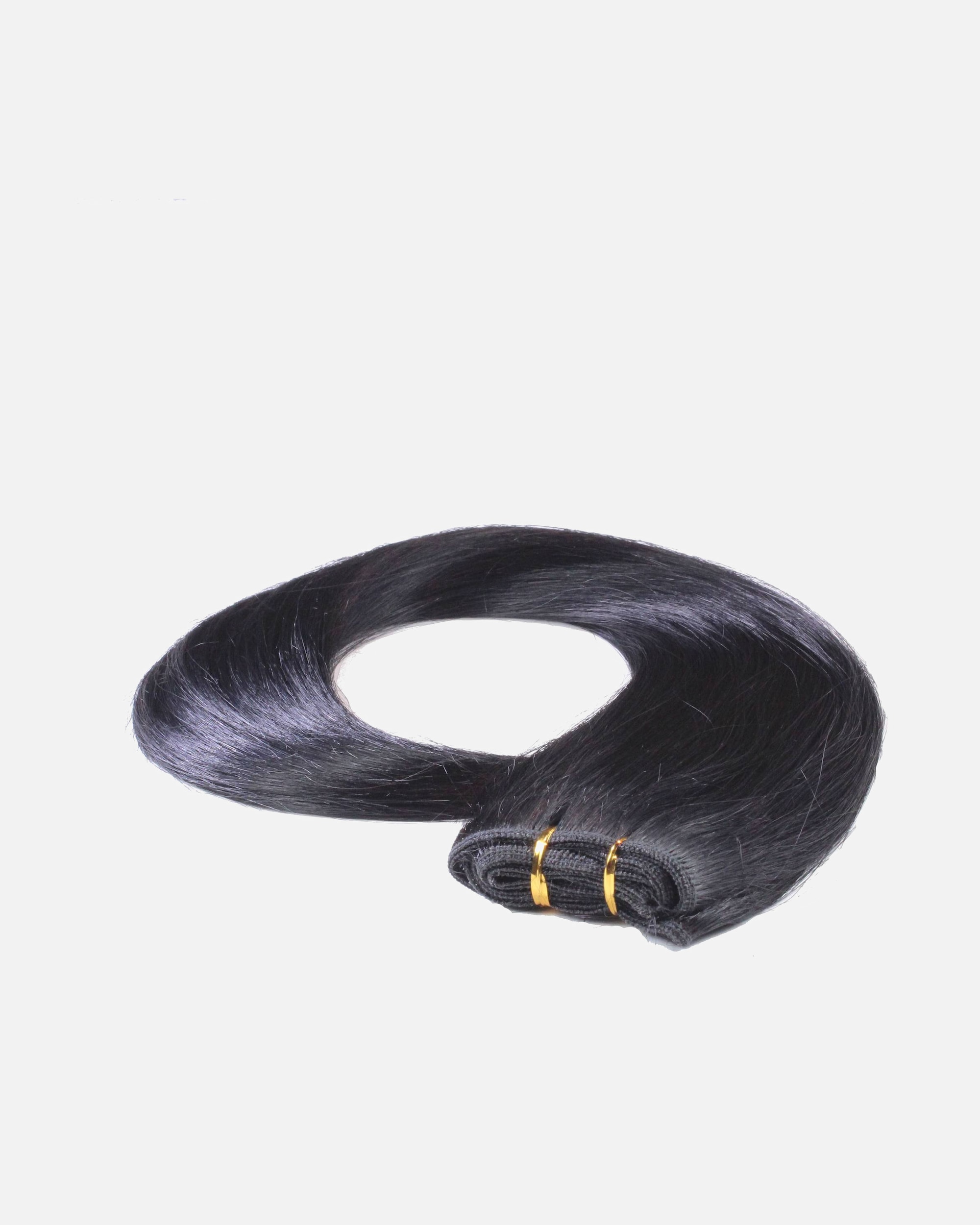 für Unisex Tresse Extensions Echthaar #2/0 Schwarz 100g 40cm