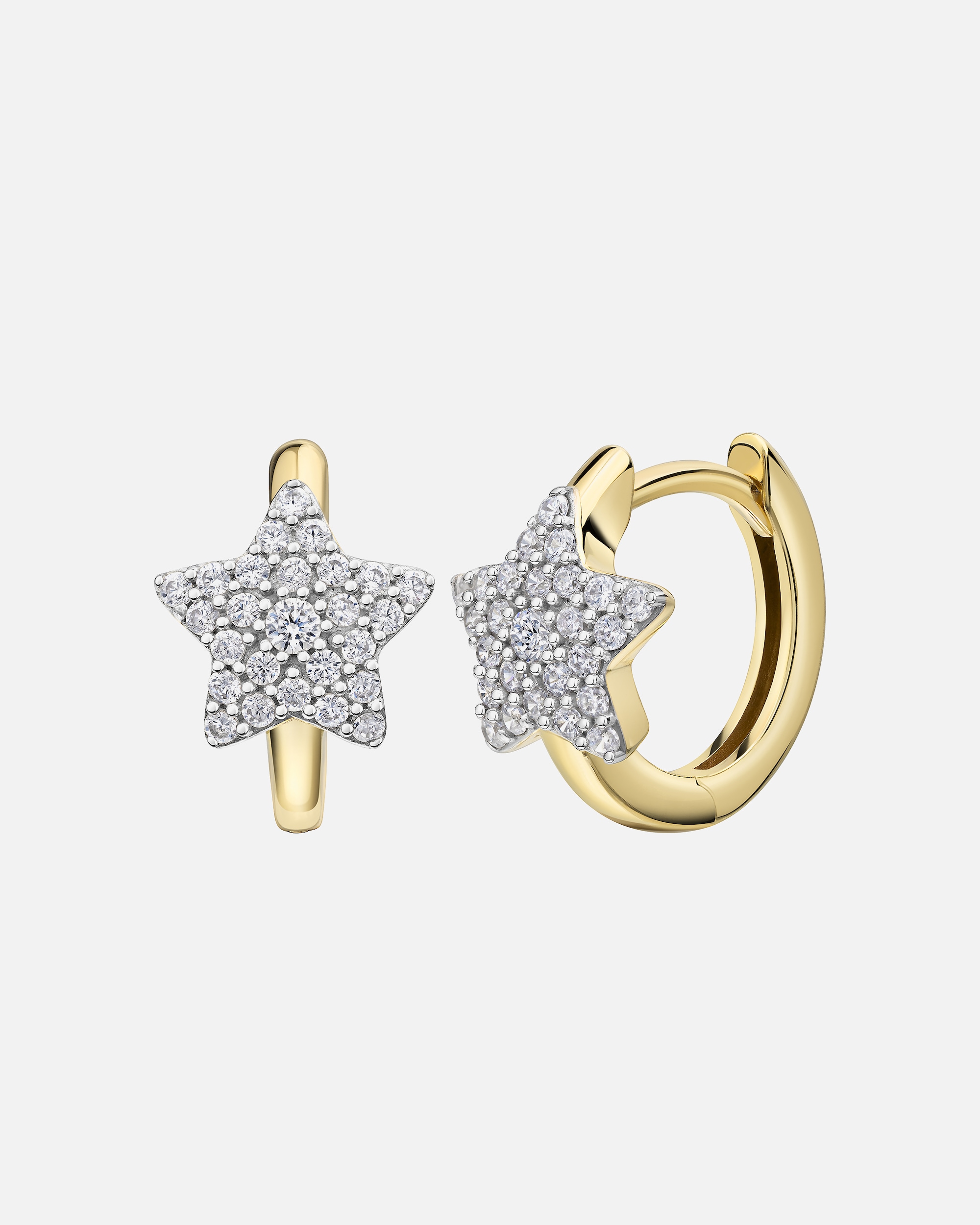 Creolen für Weiblich Celesta Ohrring 375 Gelbgold Zirkonia 375/- Gold Zirkonia gelb vergoldet