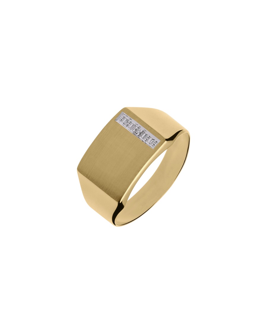 Lucardi Ring 585 Gold - Gelbgold 63mm Herren