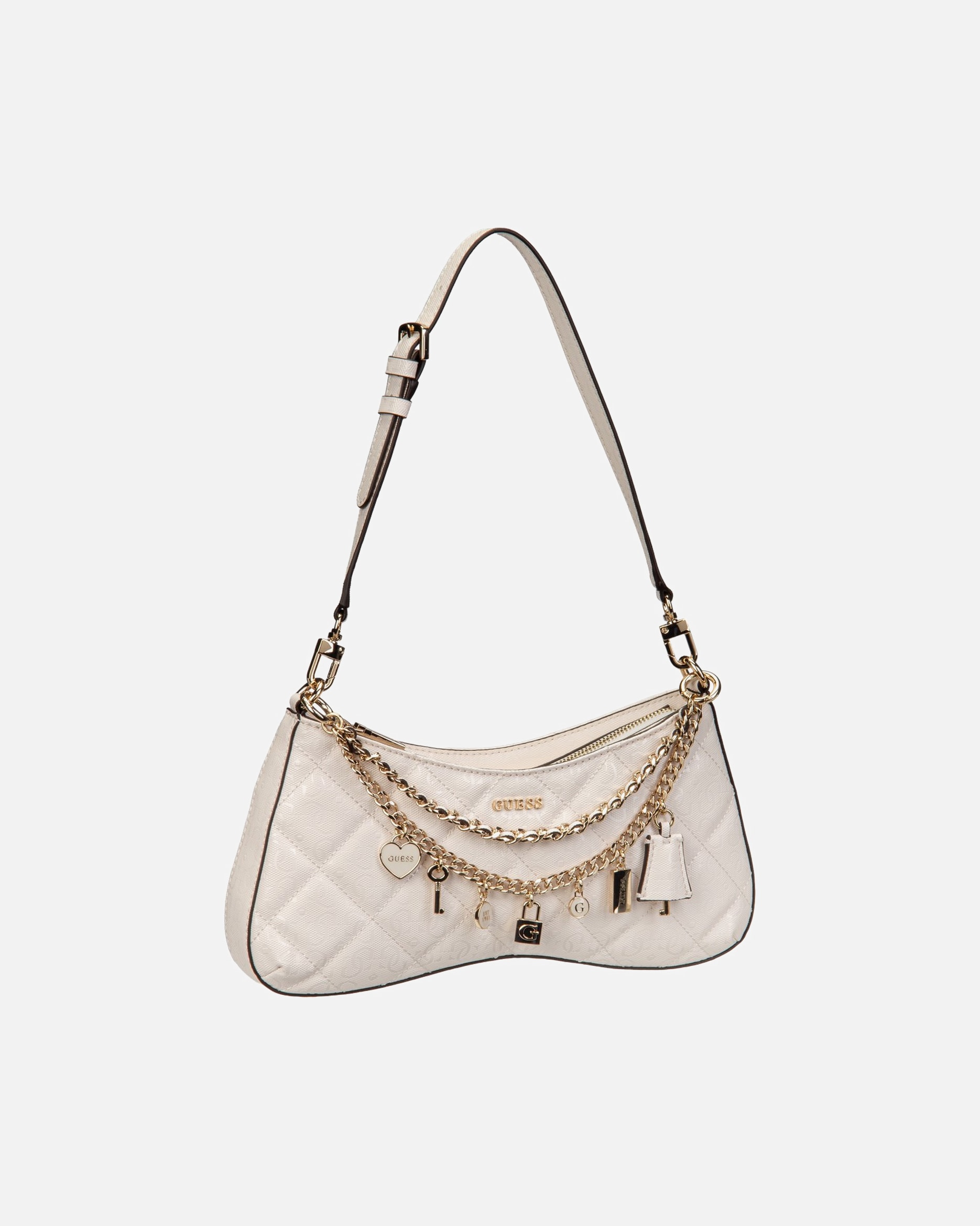 Handtasche für Weiblich Guess Handtasche Libby Shoulder Off White