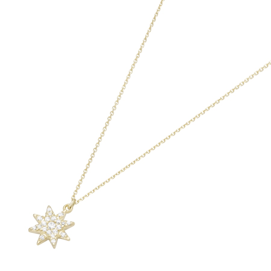 Luigi Merano Kette Stern mit Zirkonia, Gold 375 45 cm Damen