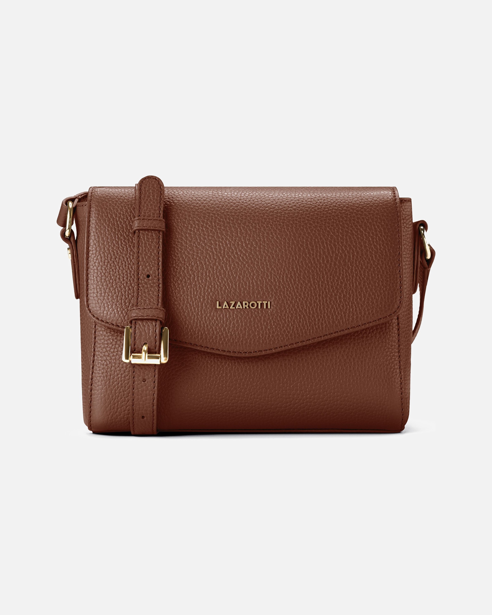Umhängetasche für Weiblich Lazarotti Bologna Leather Umhängetasche brown