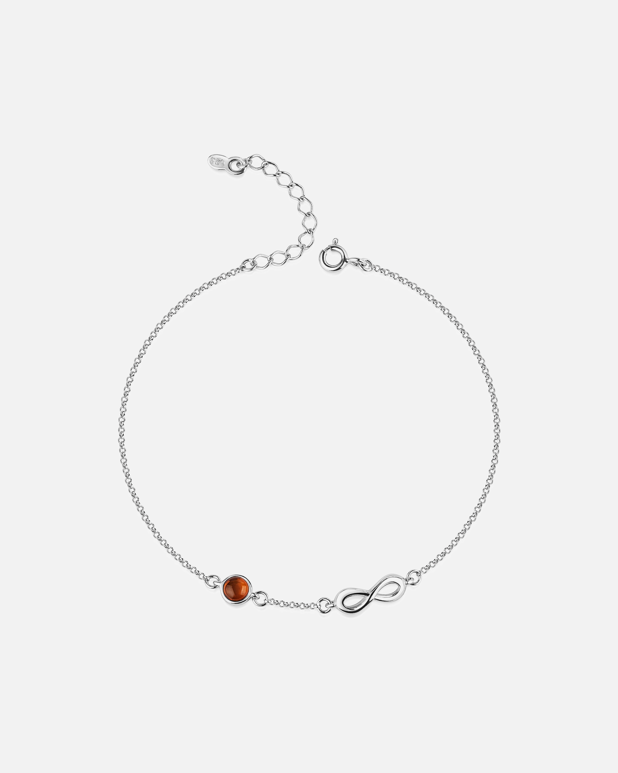 Armband für Weiblich Zeeme Armband 925/- Sterling Silber Bernstein weiß