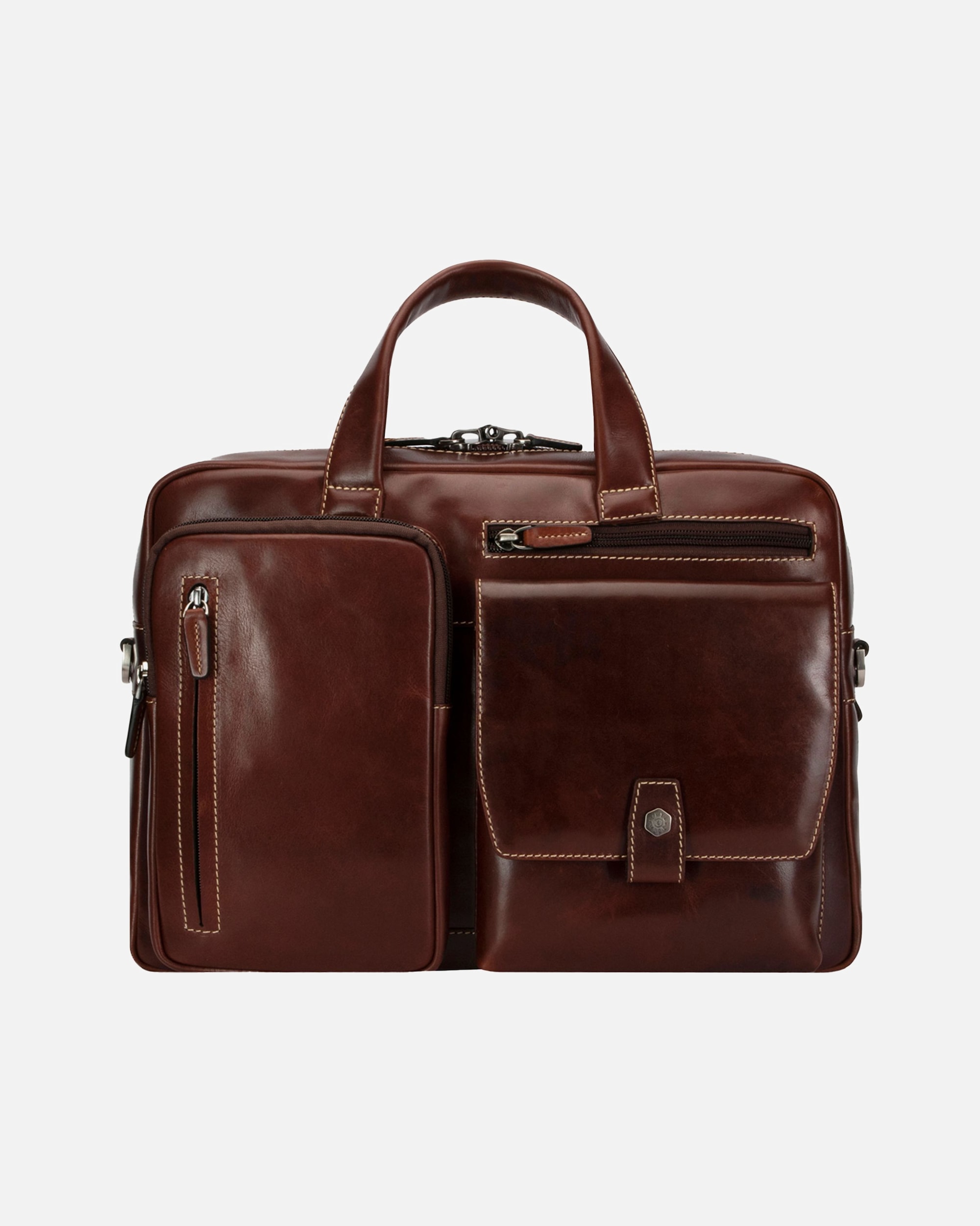 Laptoptasche für Männlich Jekyll & Hide Oxford Aktentasche Leder 38 cm Laptopfach mocha