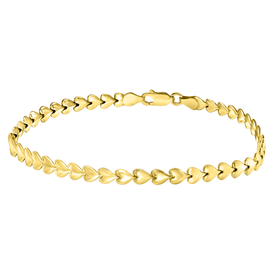 Lucardi Armband 925 Silber goldfarbig 18.0mm Damen