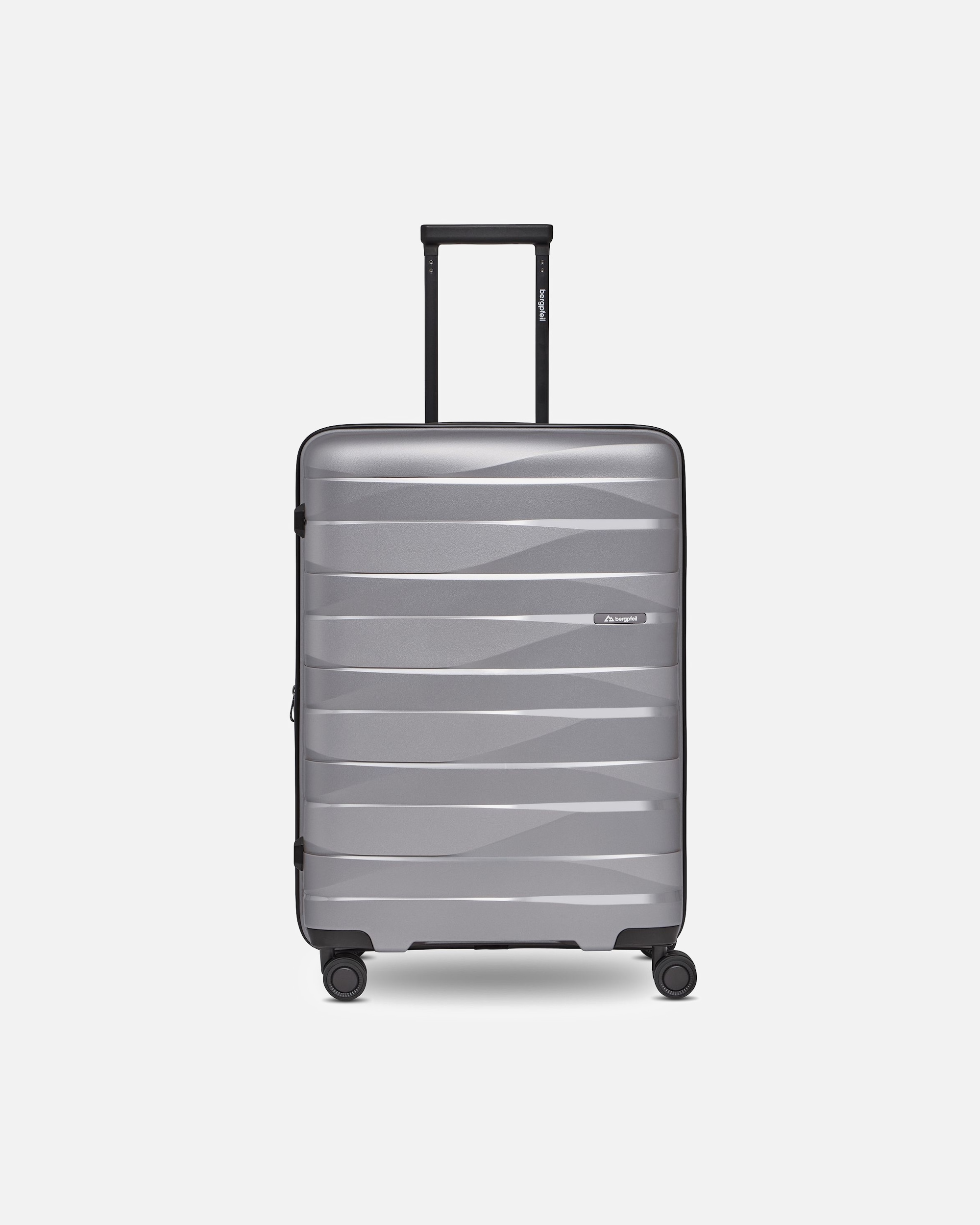 Koffer für Männlich bergpfeil Default Brand Line Travel 4-Rollen Trolley M 66 cm mit Dehnfalte arctic silver metallic
