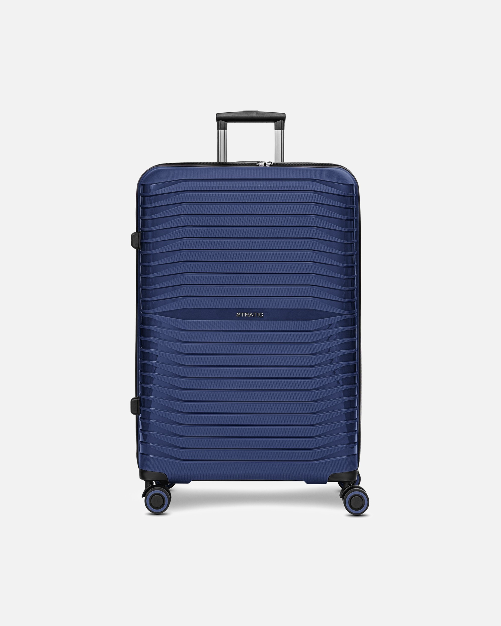 Trolley für Männlich Stratic Shine 4 Rollen Trolley 76 cm navy blue