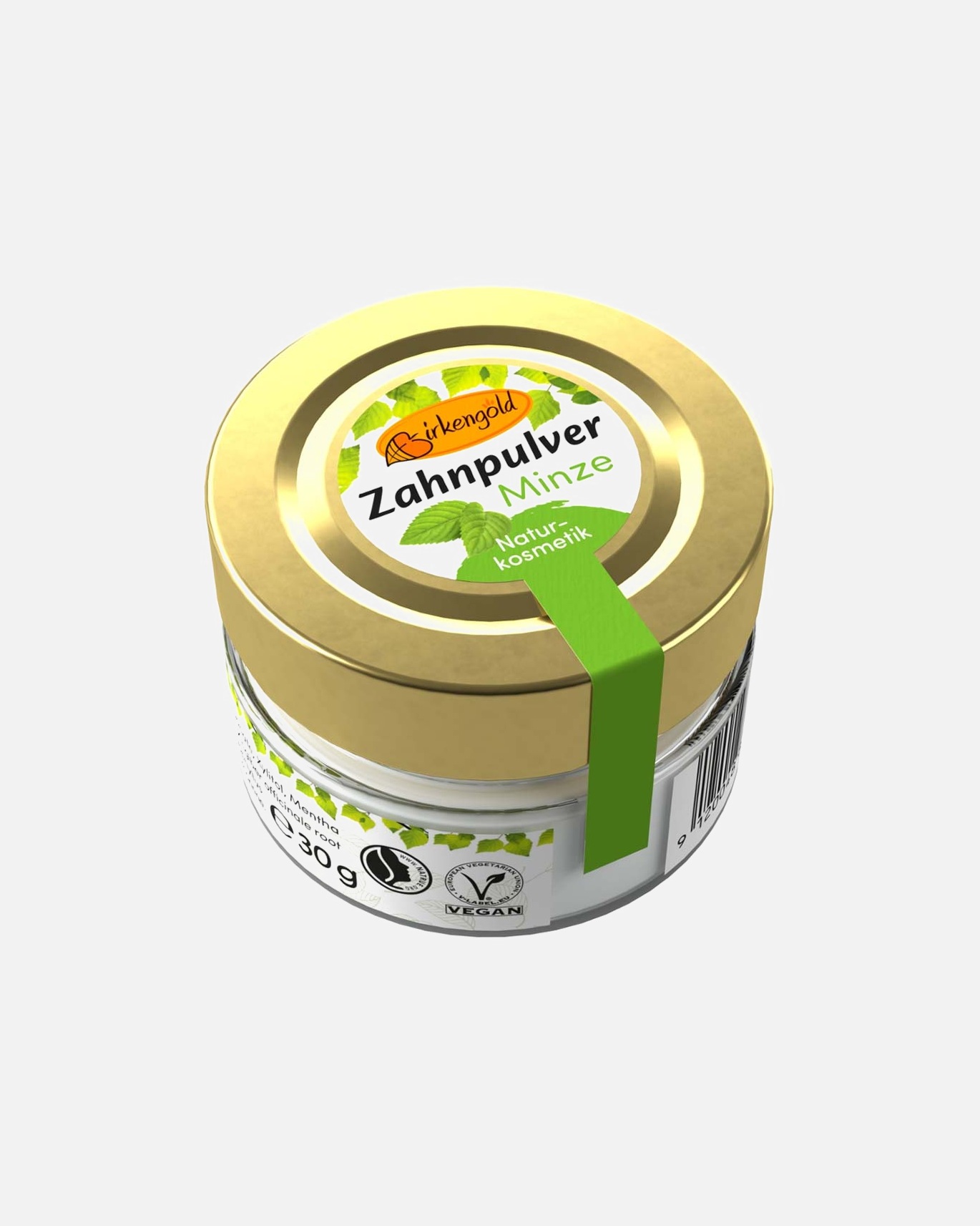 Zahnpasta für Unisex Birkengold Zahnpulver - Minze Glas 30 g