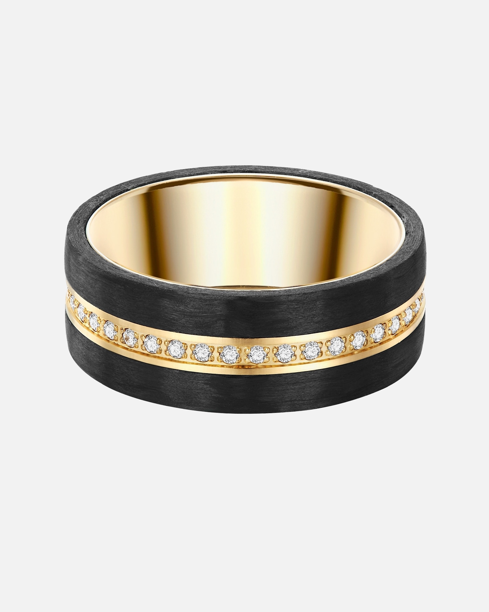 Ring für Weiblich Trilani Ring aus Edelstahl in gelbgold mit Zirkonia 60