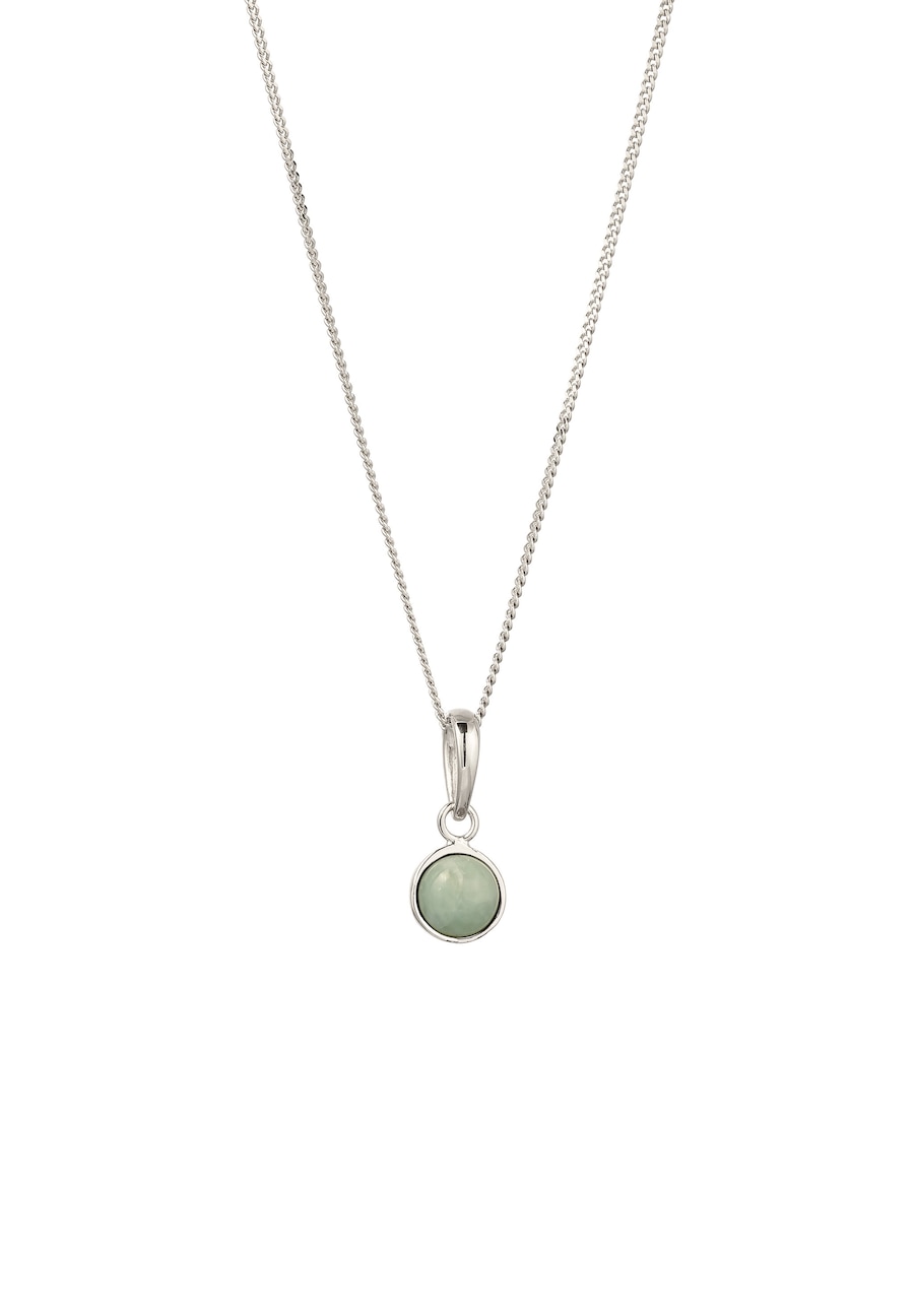 Elli Solitär Jade Grün 925 Sterling Silber 45 Damen