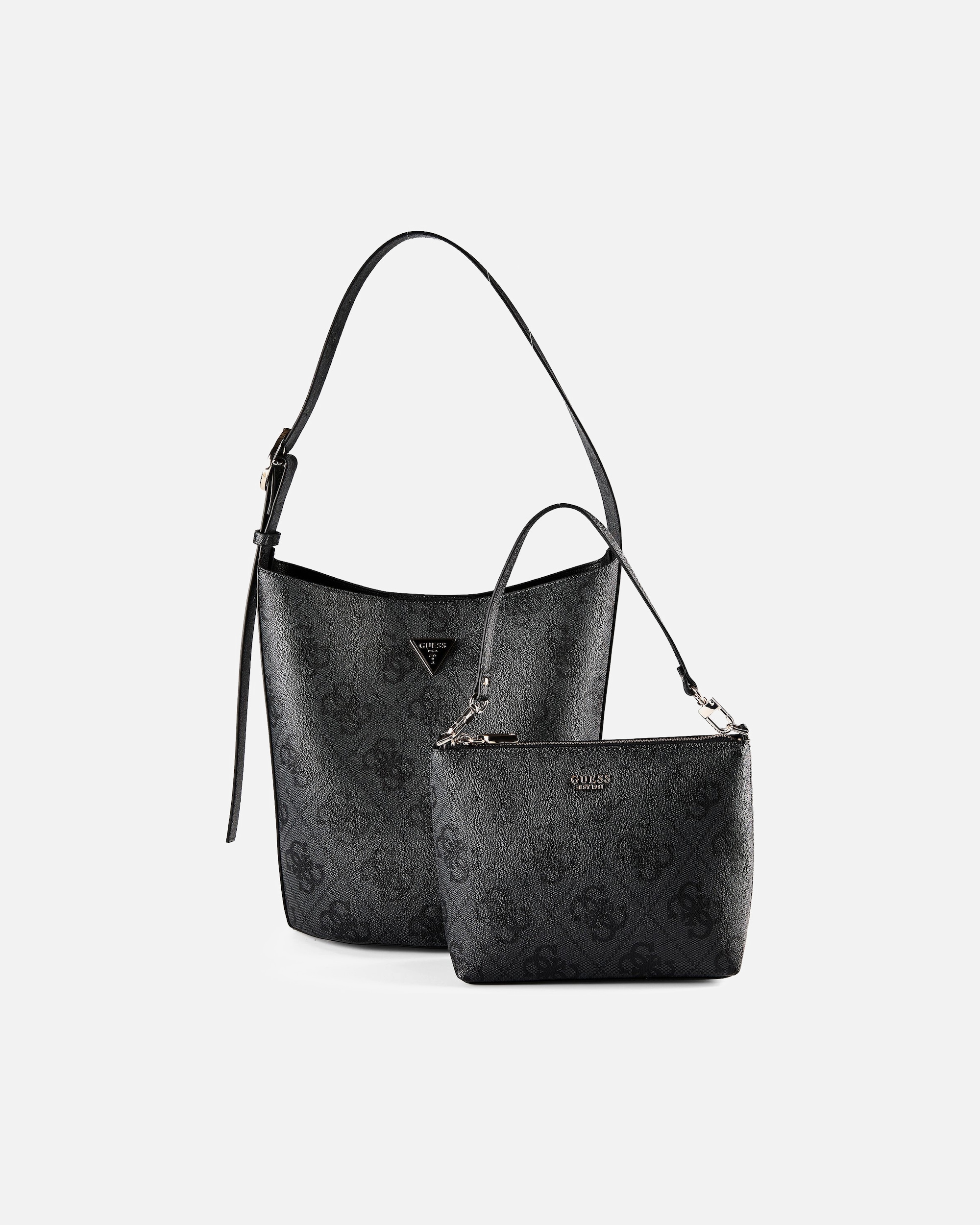 Umhängetasche für Weiblich Guess Meridian II Schultertasche coal logo