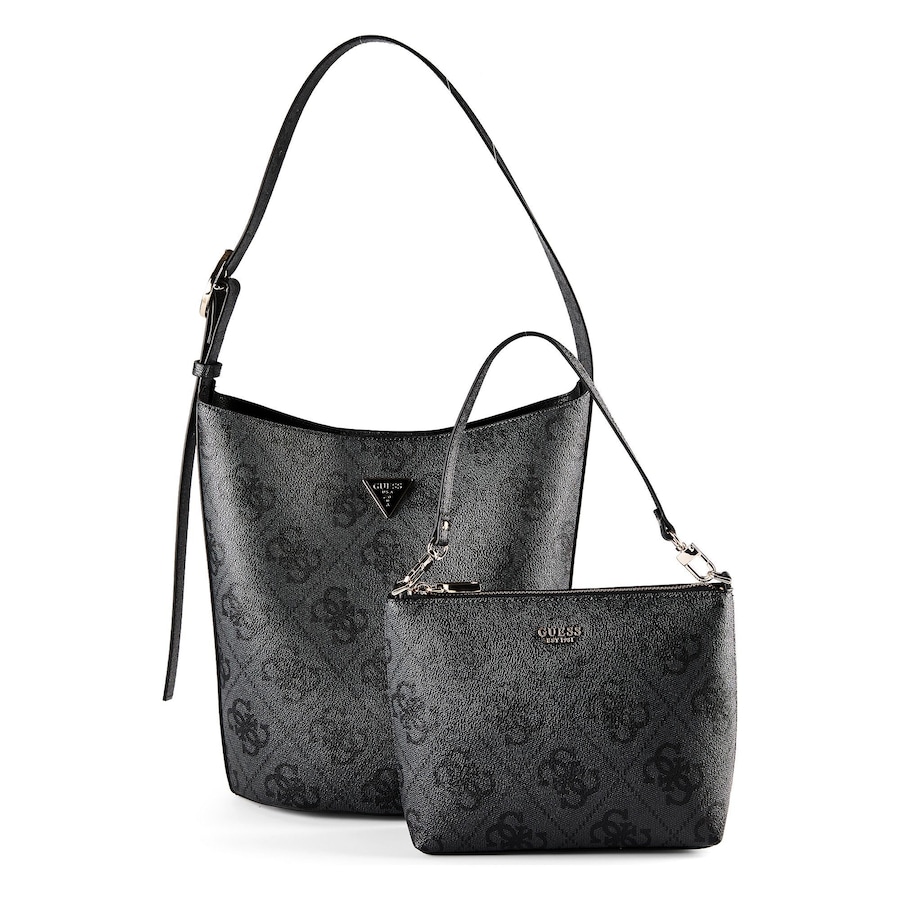 Guess Meridian II Schultertasche coal logo Grau Damen