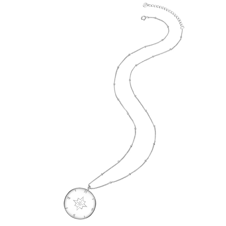 Glanzstücke München Halskette Kompass Sterling Silber in 50,0 cm Basiskette + 5,0 Verlängerung Damen