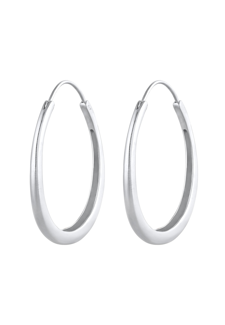 Elli Basic Creolen Hänger Oval Geo Trend 925 Silber silberfarben Damen