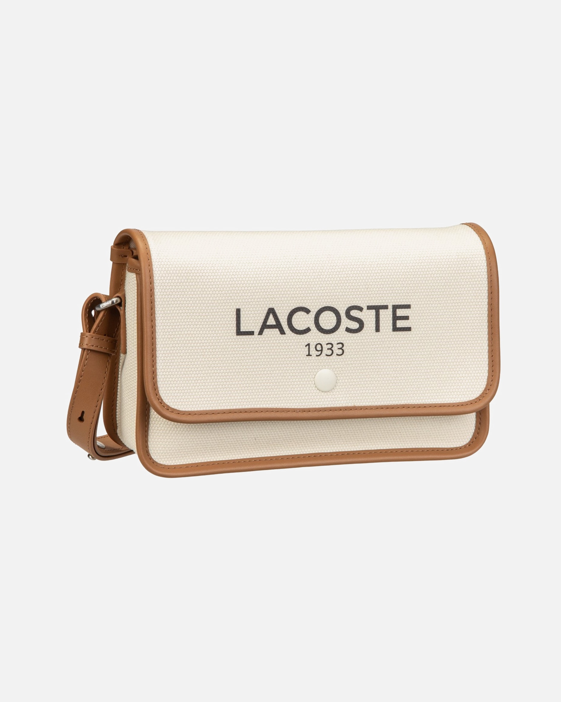 Umhängetasche für Weiblich Lacoste Umhängetasche Heritage Canvas Crossover Natural Tan