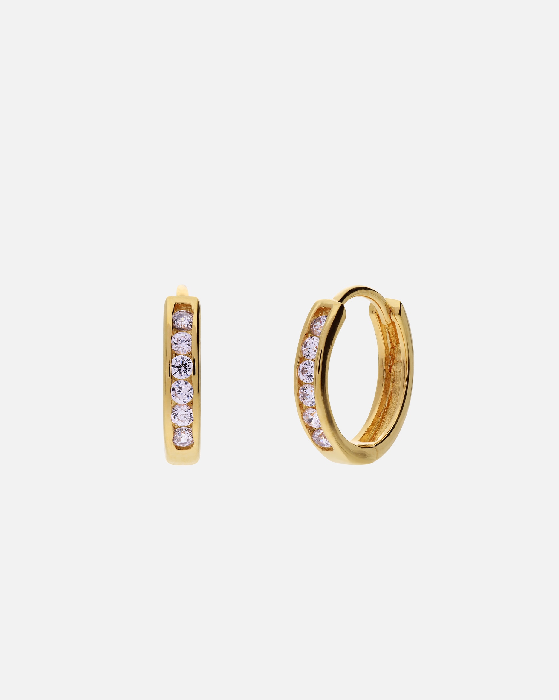 Ohrringe für Weiblich Lucardi Ohrringe 925 Silber - Gelbgold legiert Gold - 12.0mm