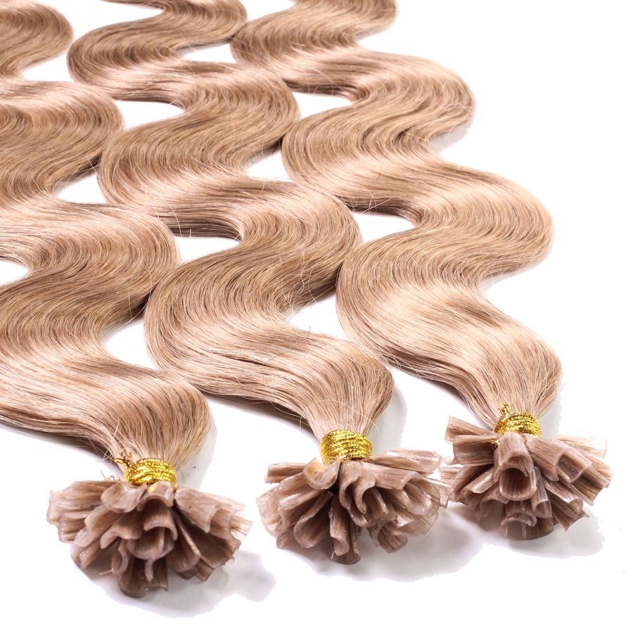 hair2heart Bonding Extensions Echthaar #8/01 Hellblond Natur-Asch 1g 50cm Hellbraun Damen