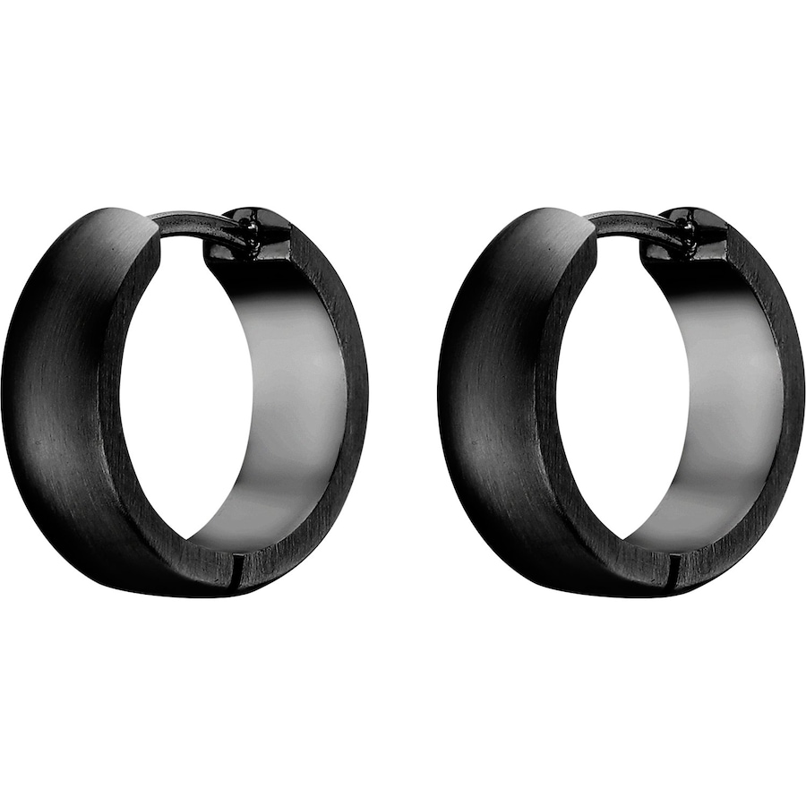FAVS Creolen Edelstahl schwarz Damen