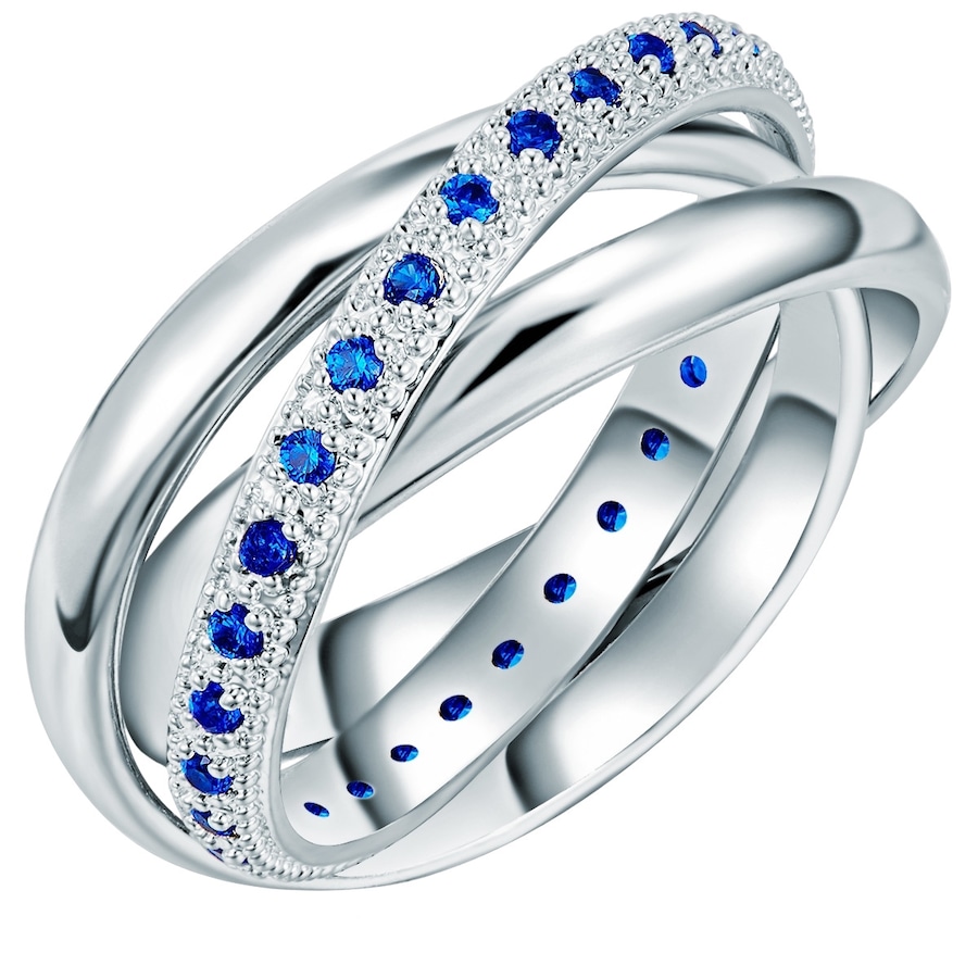 Lulu & Jane Ring Messing Zirkonia in Silber 54 Damen
