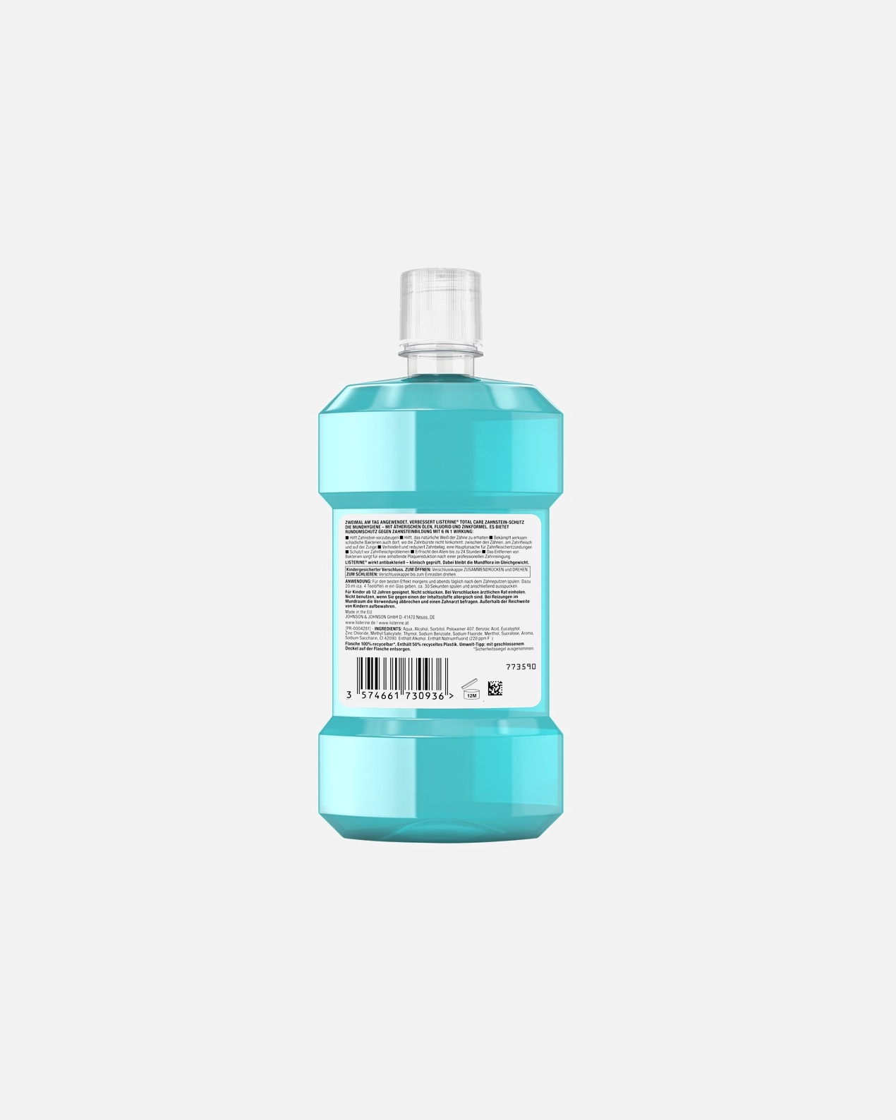 Mundspülung für Weiblich Listerine Total Care Zahnstein-Schutz 500 ml