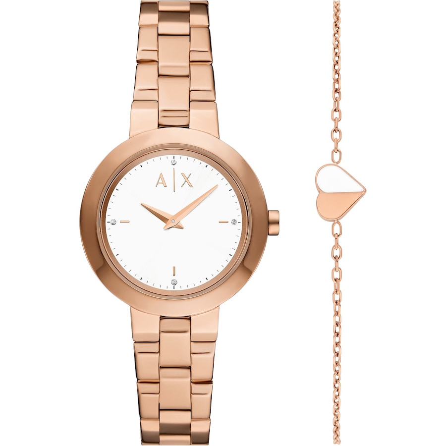 Armani Exchange Uhren-Set Edelstahl One Size Damen