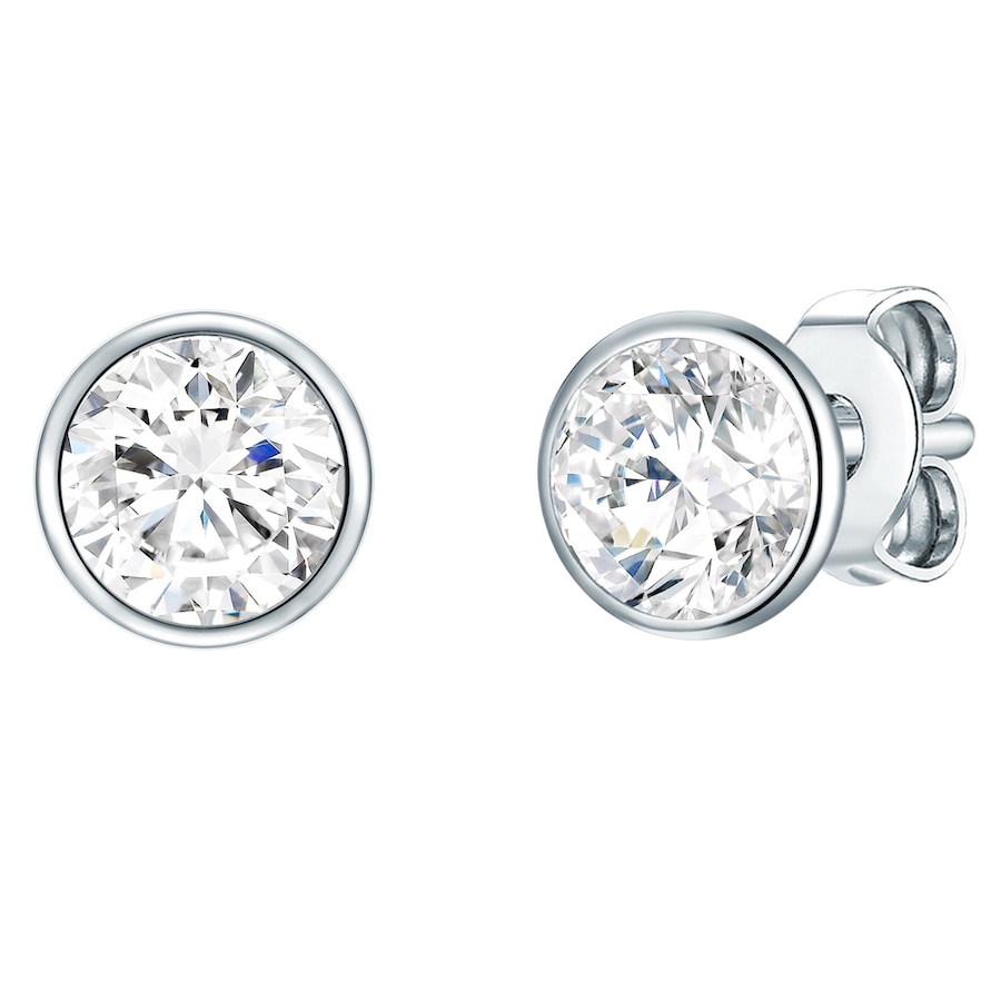 Eastside Ohrstecker Edelstahl Zirkonia in Silber 7,1 mm Damen