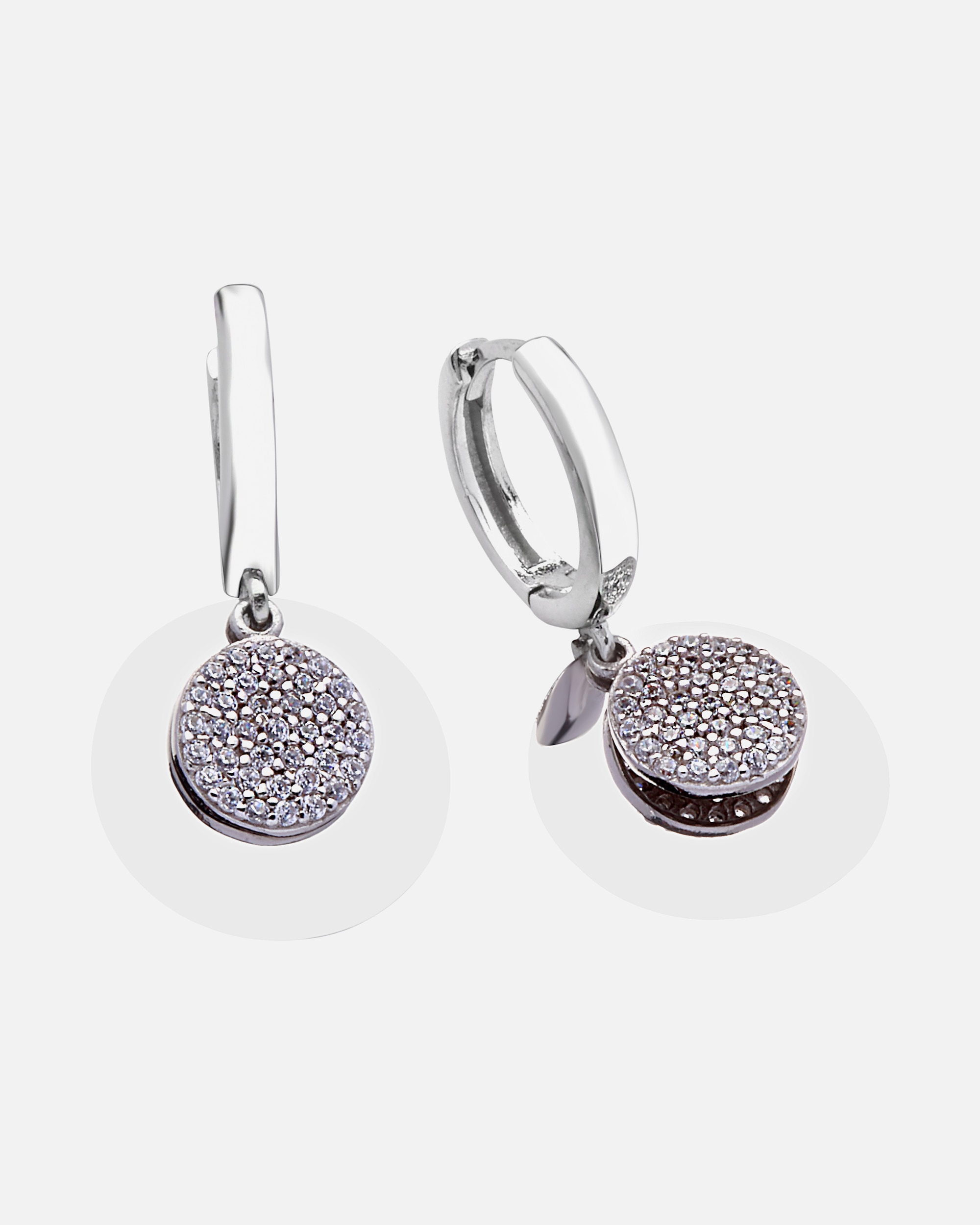 Ohrringe für Weiblich dKeniz Ohrhänger 925/- Sterling Silber Zirkonia weiß Weiß