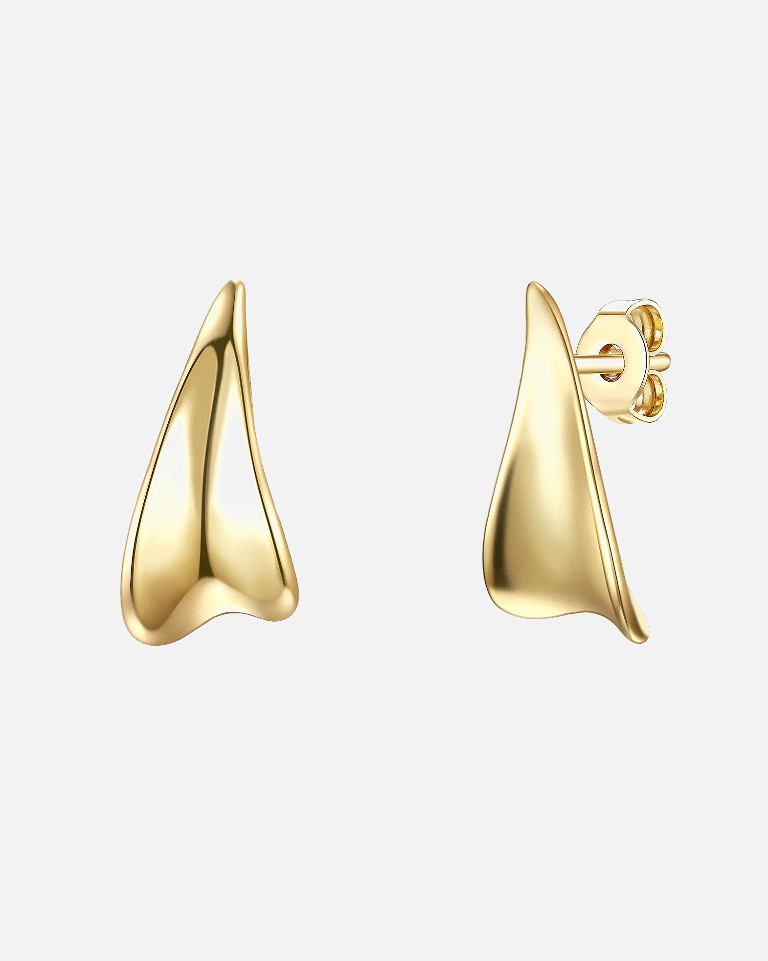Ohrringe für Weiblich Glanzstücke München Ohrstecker Sterling Silber in Gelbgold 16,8 mm