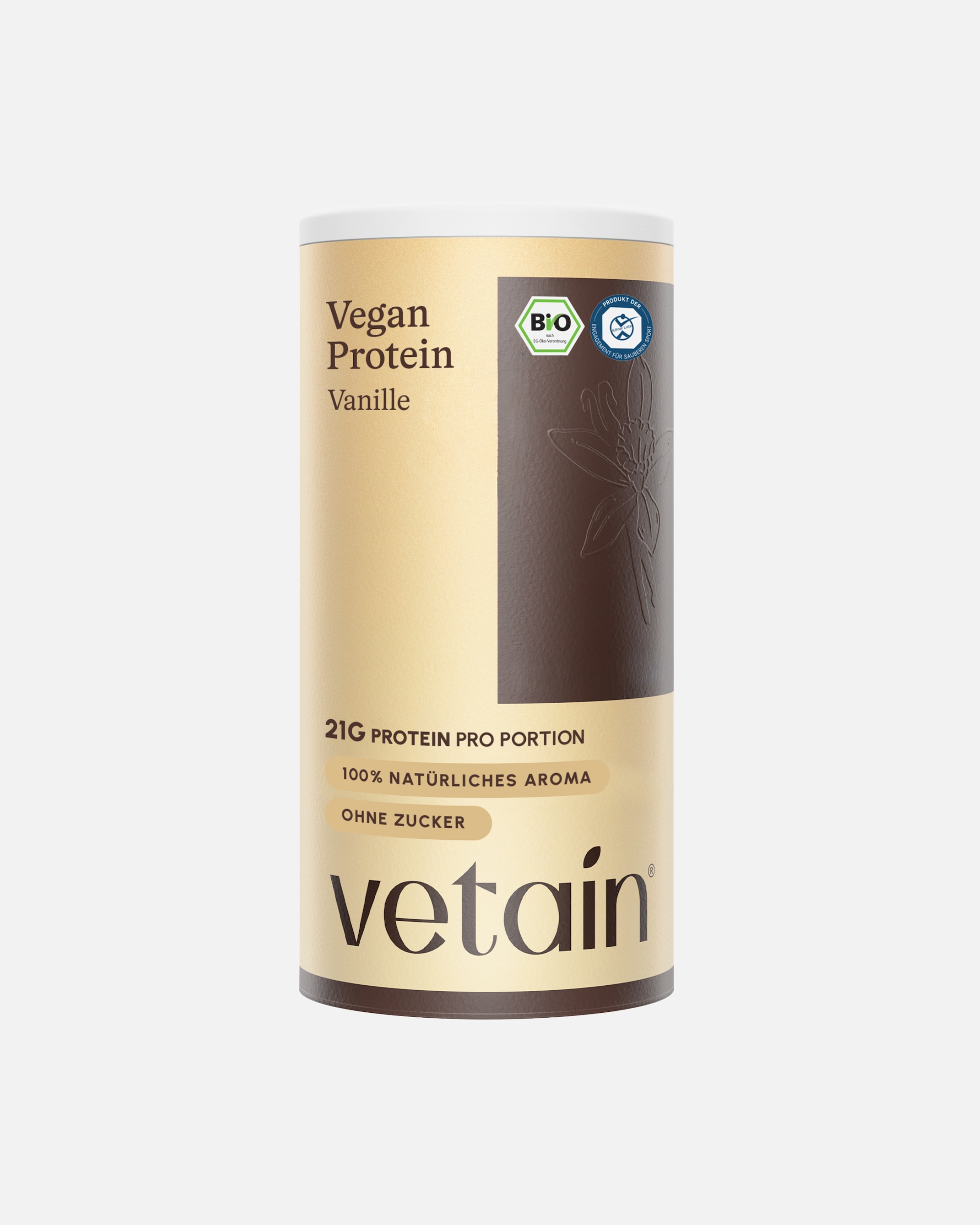 Protein & Shakes für Unisex Vetain Default Brand Line Bio Vegan Protein Pulver - Aus 4 pflanzliche Proteinquellen Vanille