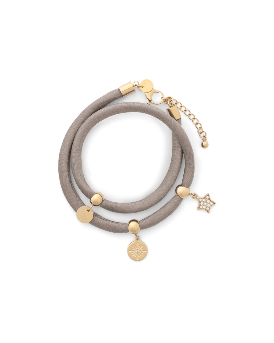 A&C Oslo – Nordic Design Jewellery Armband 'Steel - Charms Coll' gold Hellbraun Damen