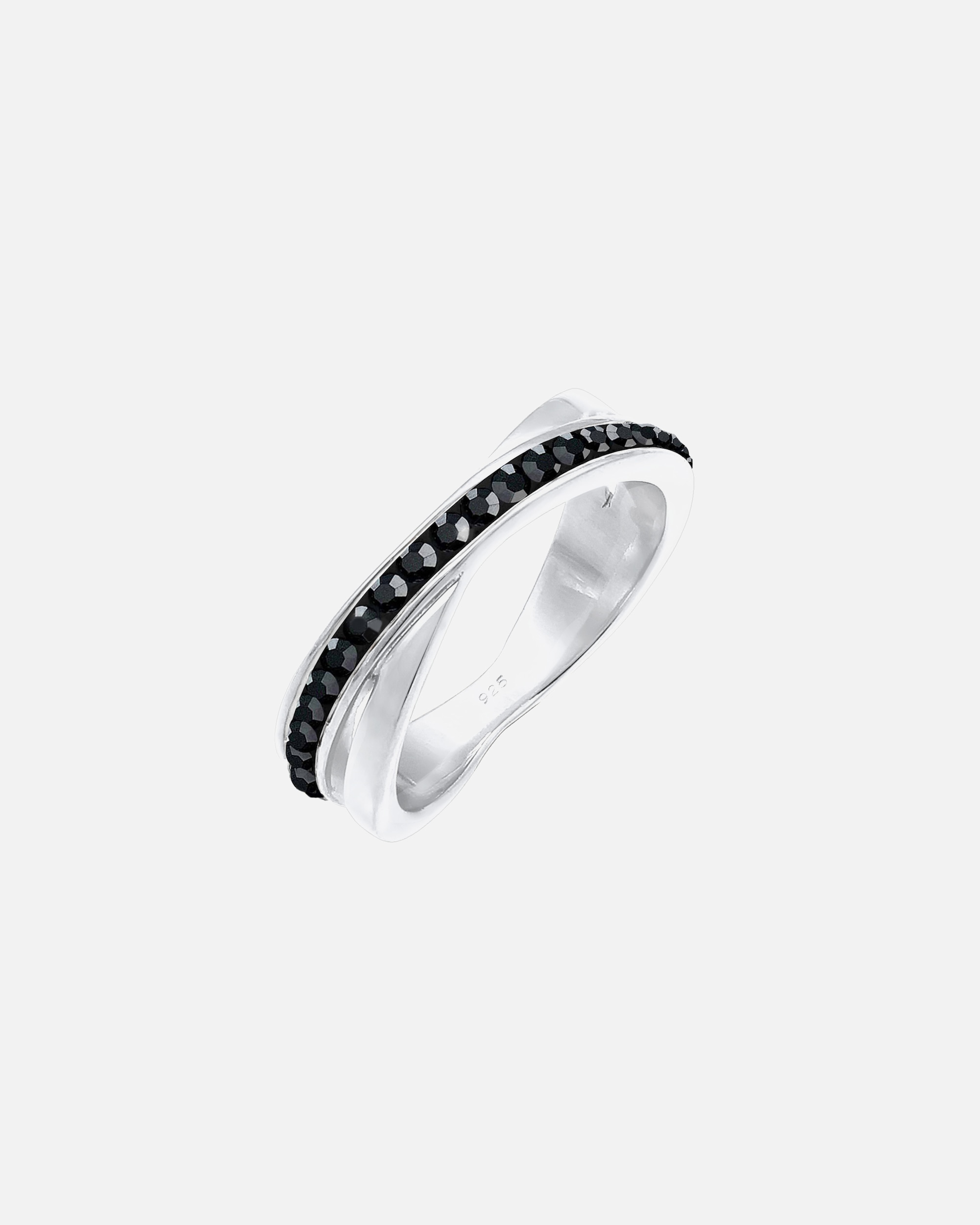 Ring für Weiblich Elli Wickelring Edel 925 Silber, mit Kristallen von Swarovski® 60